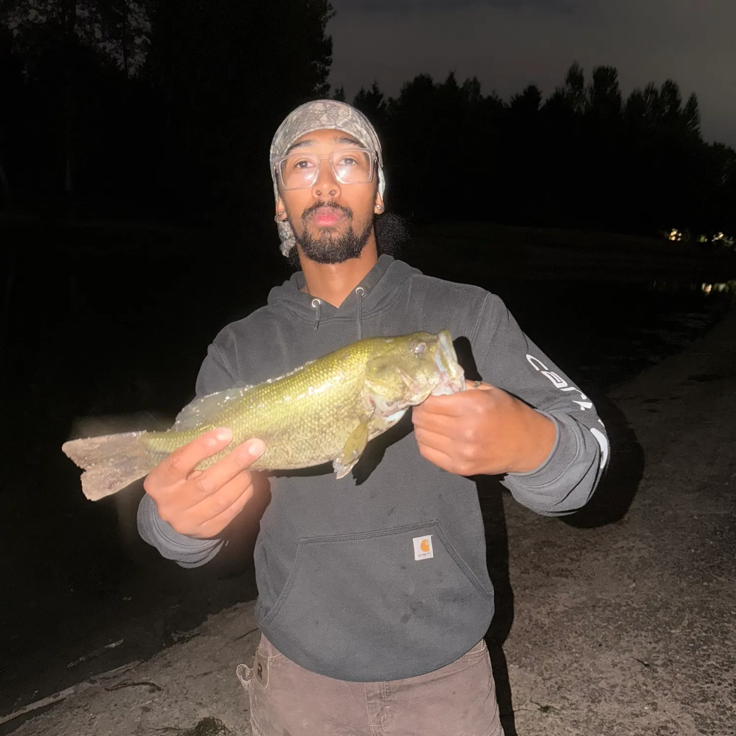 Largemouth bass caught on Fishbrain