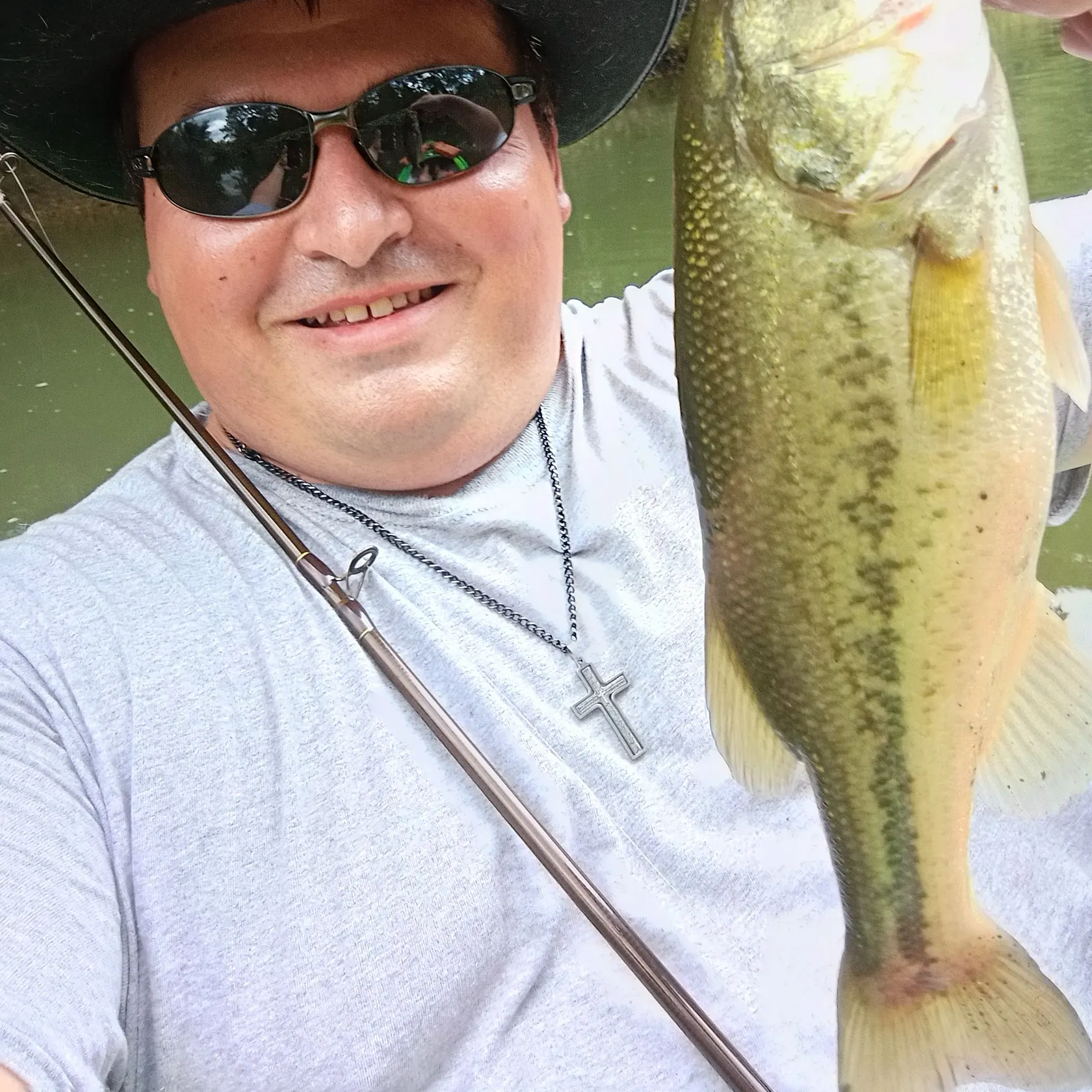 Largemouth bass caught on Fishbrain