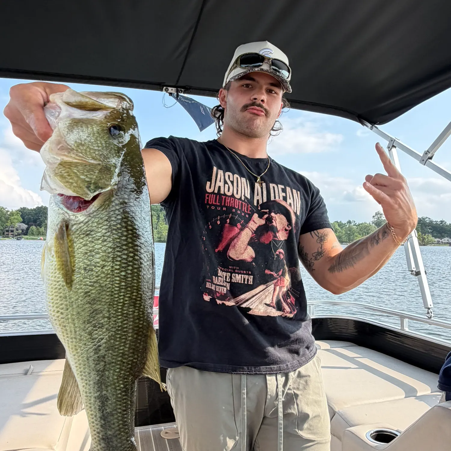 Largemouth bass caught on Fishbrain