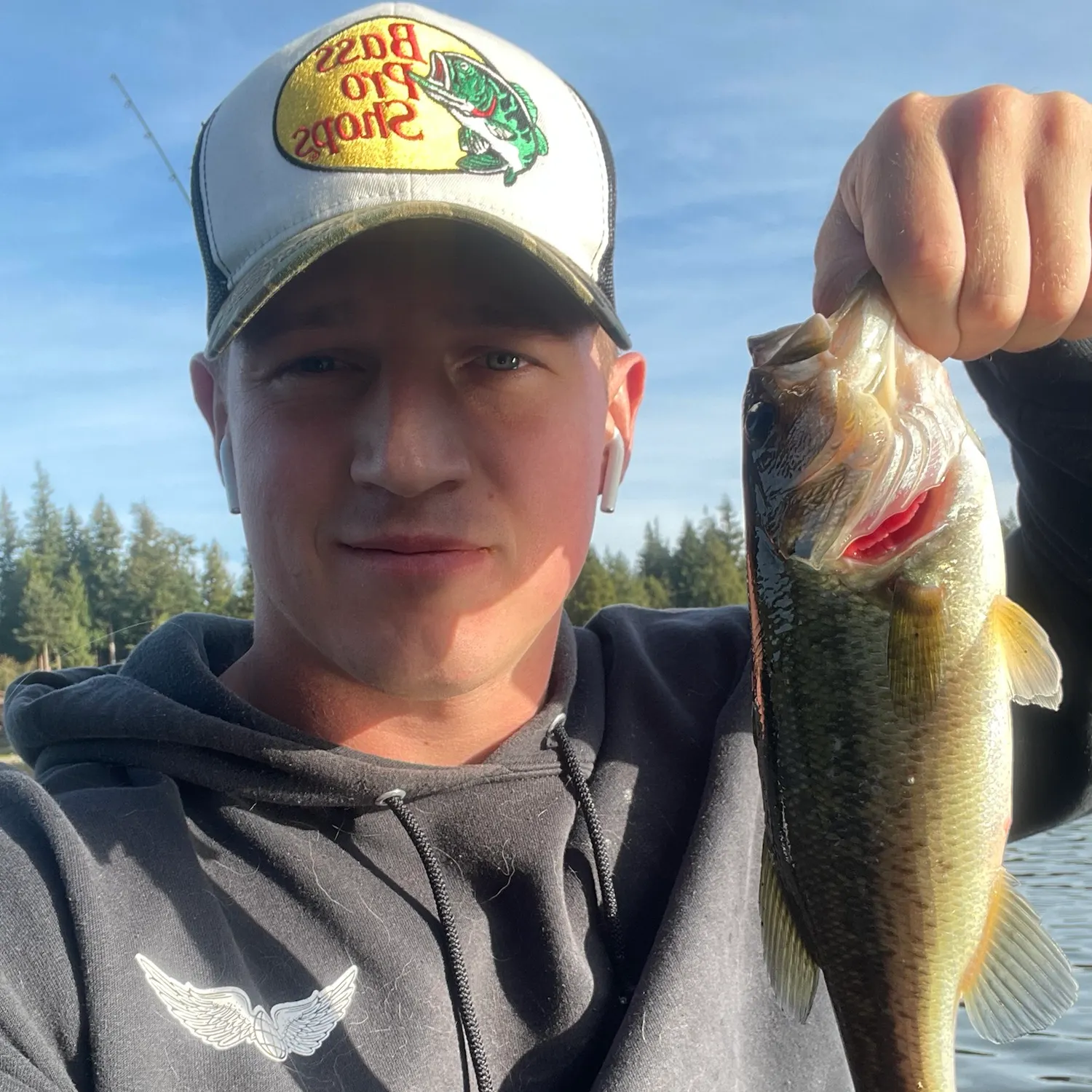 Largemouth bass caught on Fishbrain