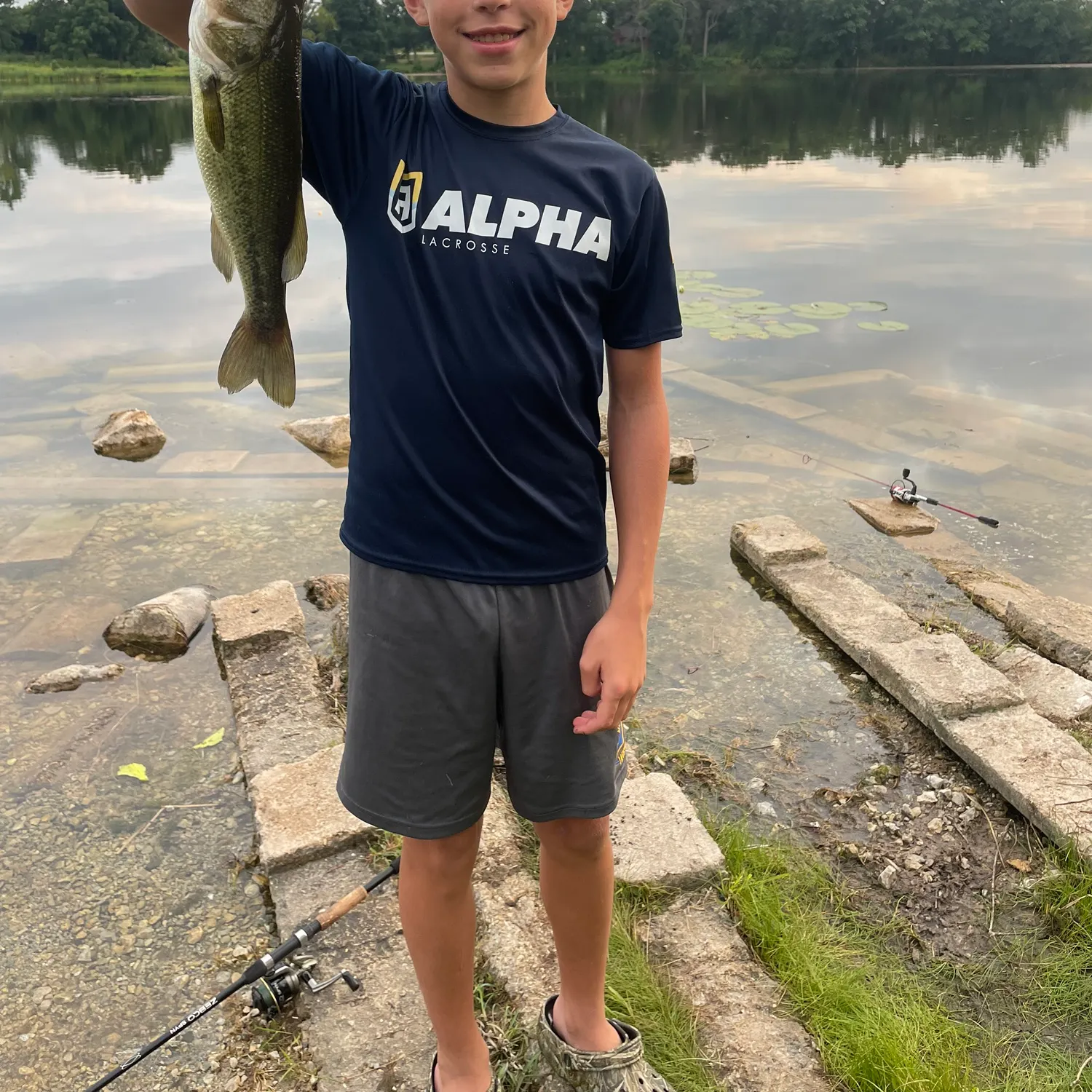 Largemouth bass caught on Fishbrain