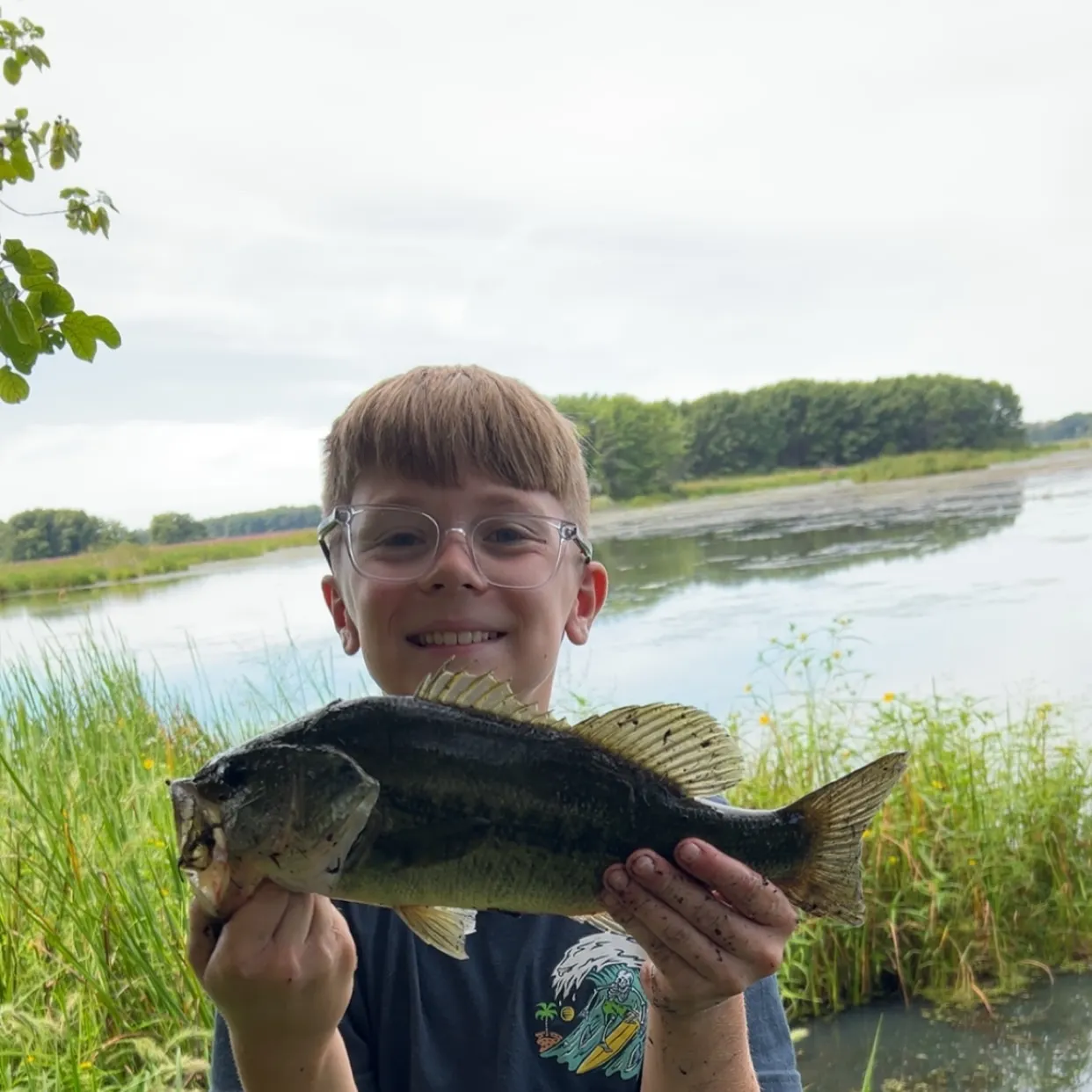 Largemouth bass caught on Fishbrain