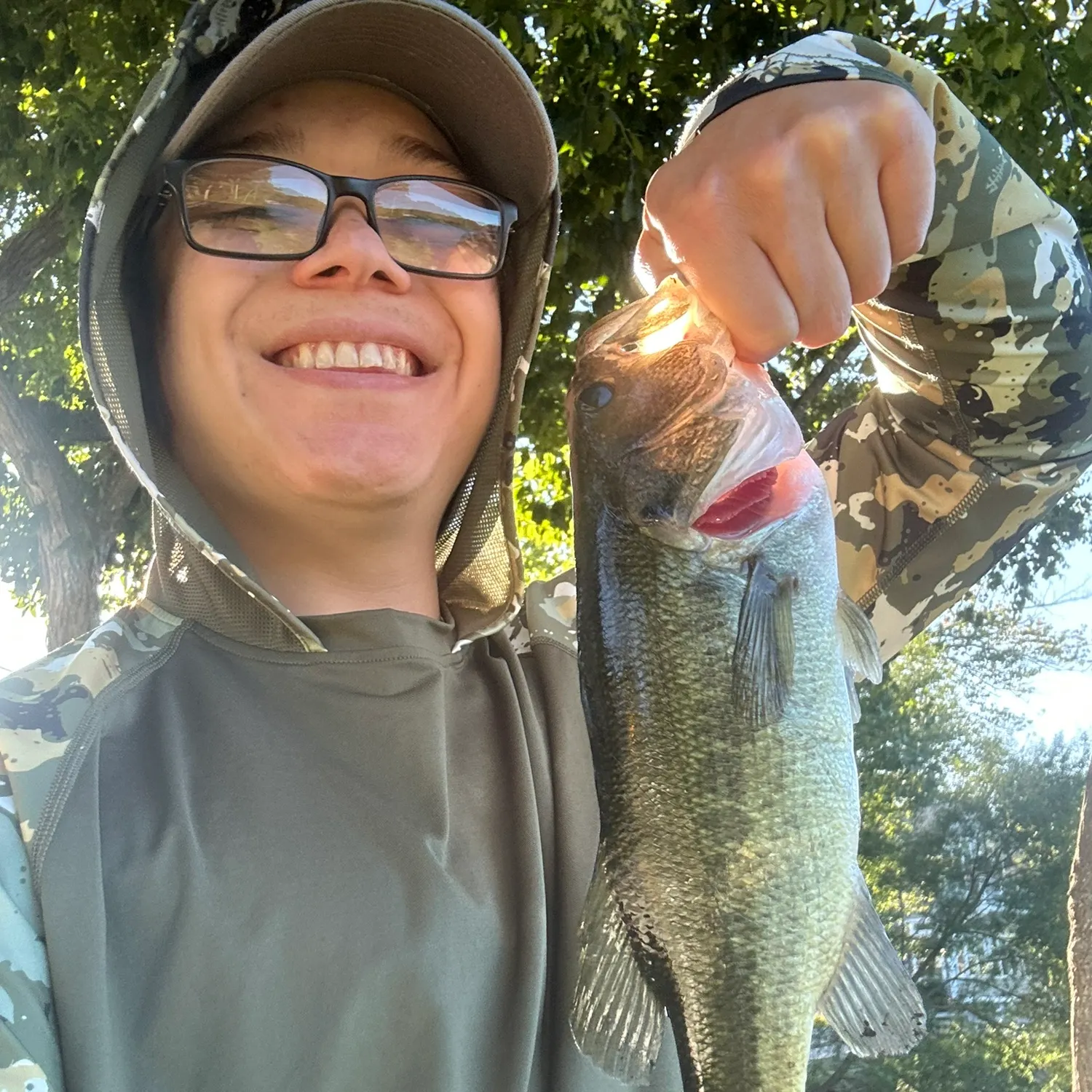 Largemouth bass caught on Fishbrain