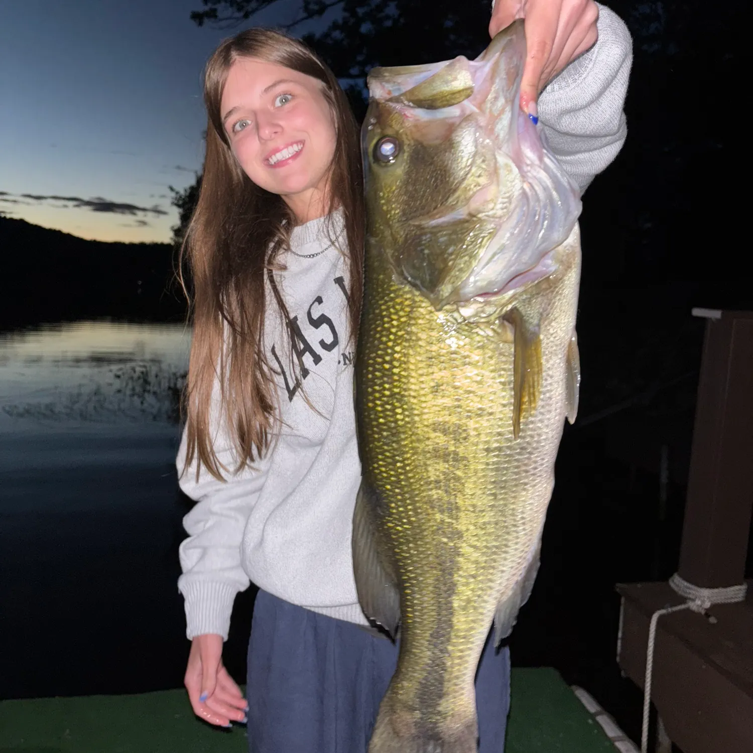 Largemouth bass caught on Fishbrain