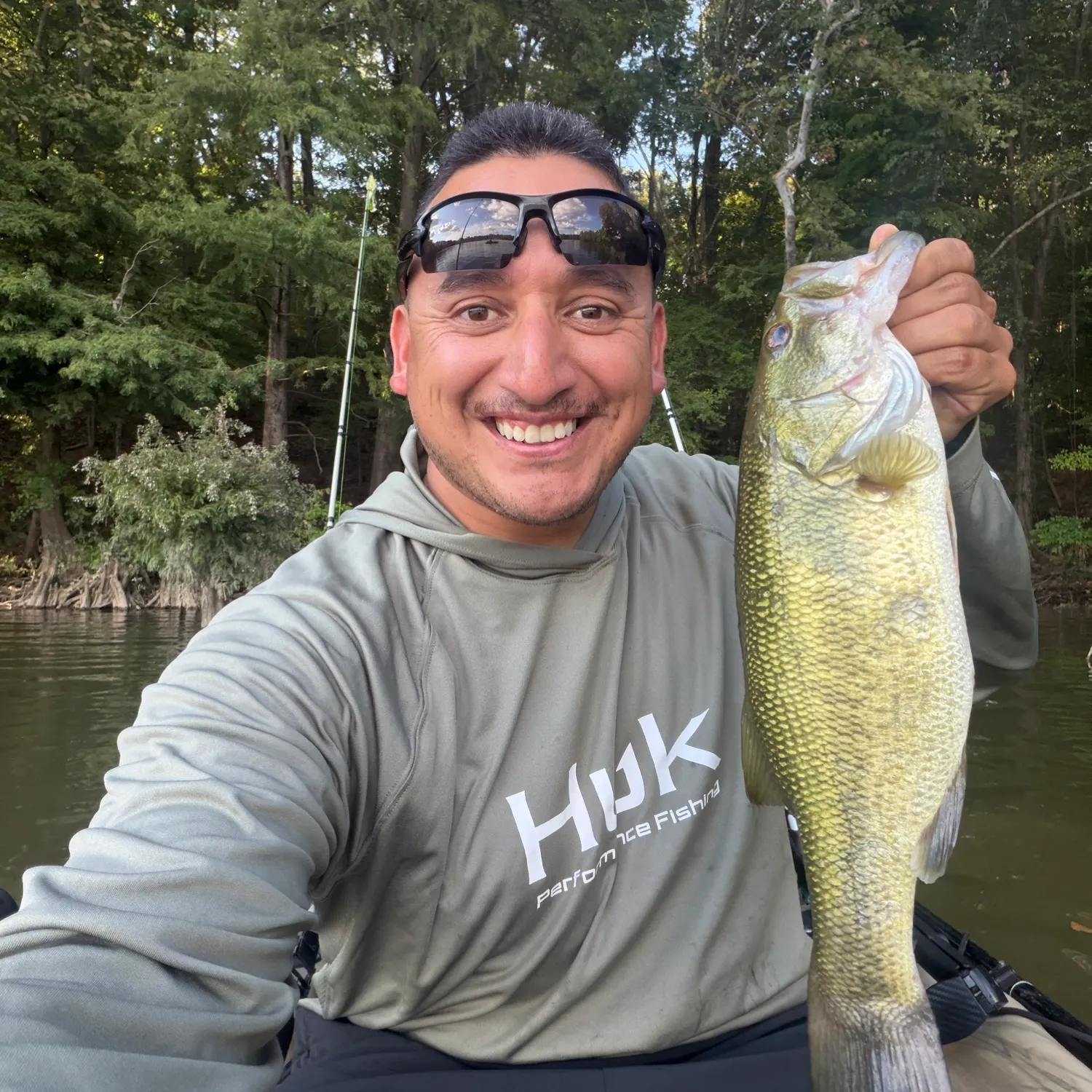 Largemouth bass caught on Fishbrain