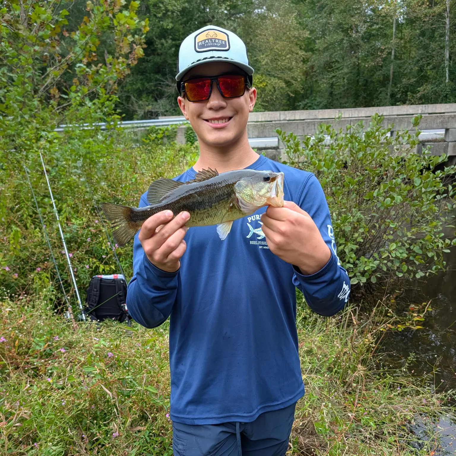 Largemouth bass caught on Fishbrain