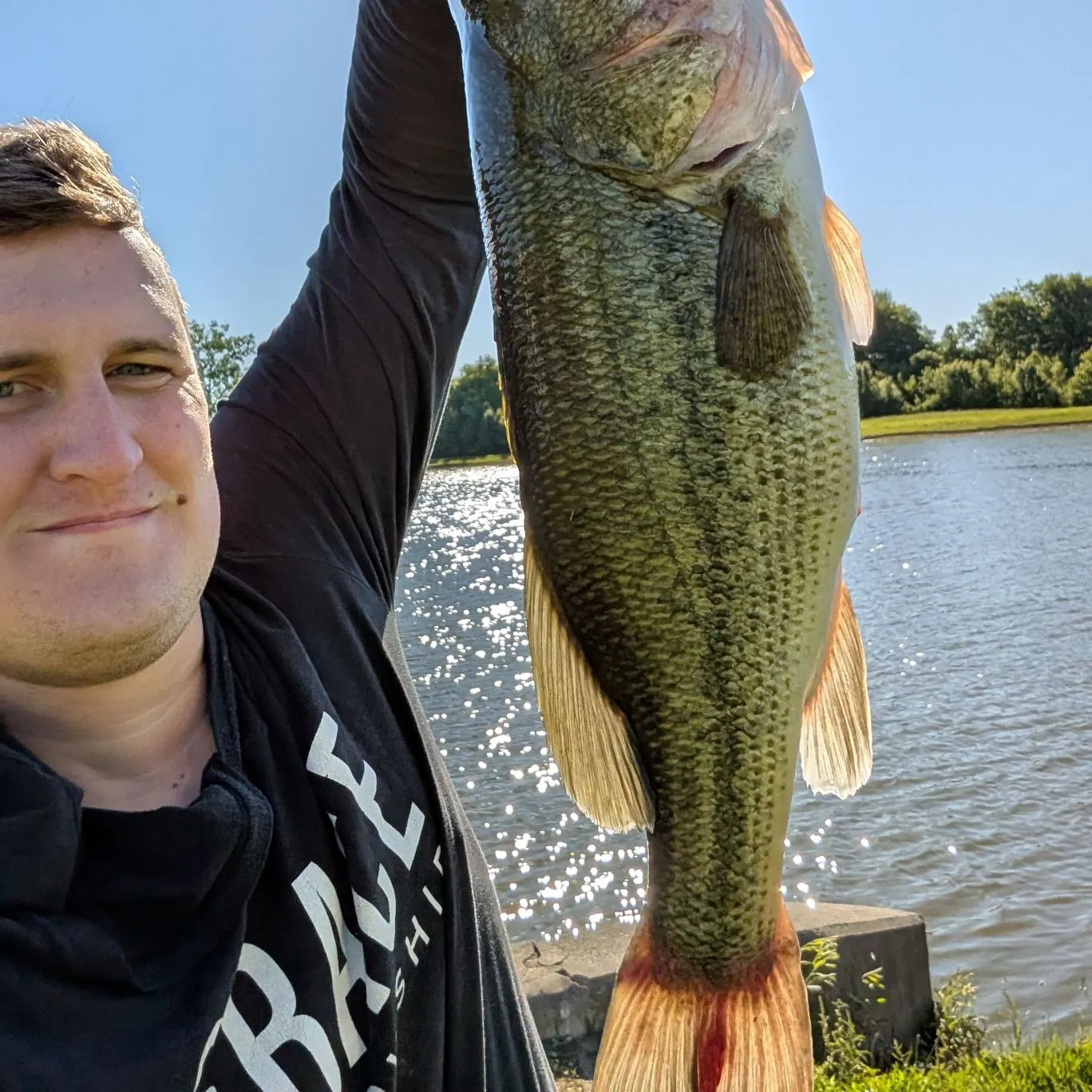 Largemouth bass caught on Fishbrain
