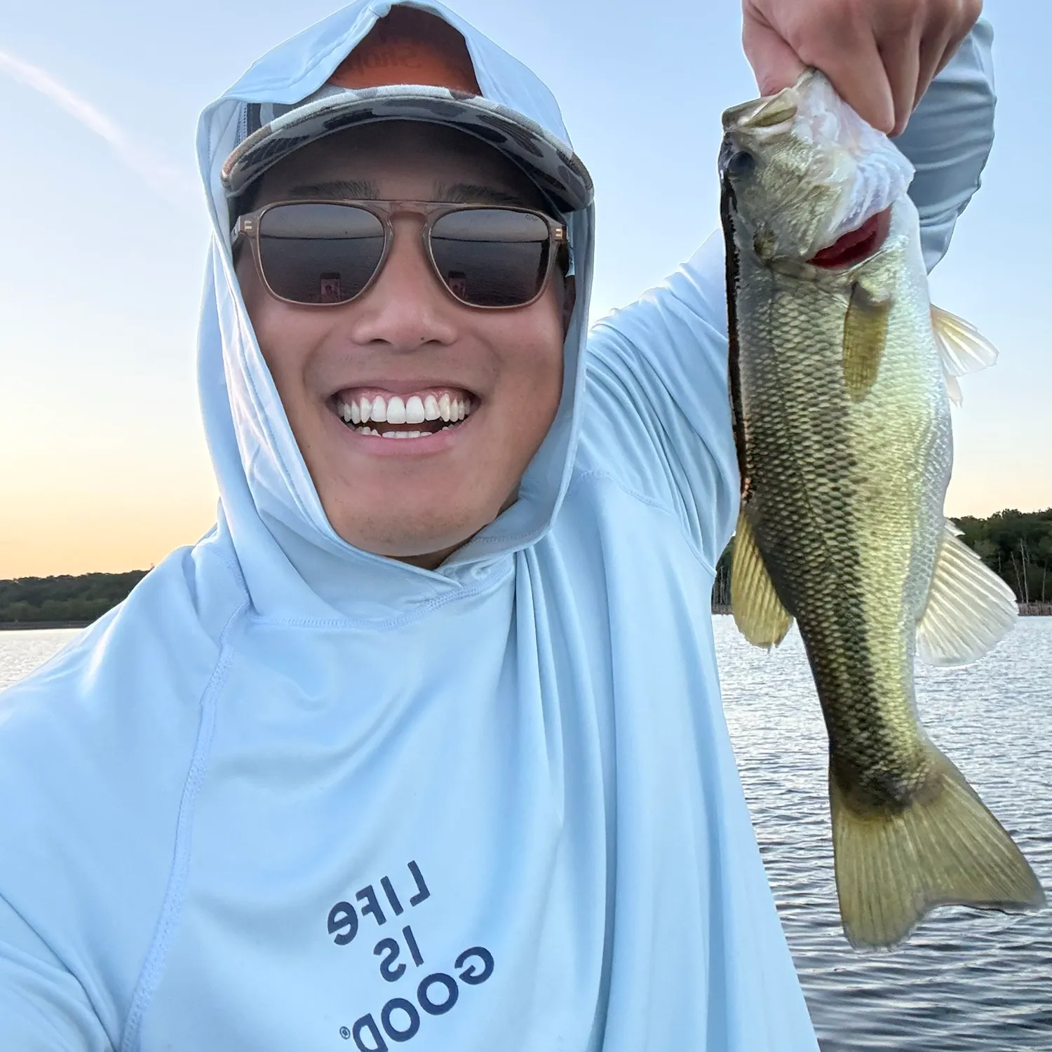 Largemouth bass caught on Fishbrain