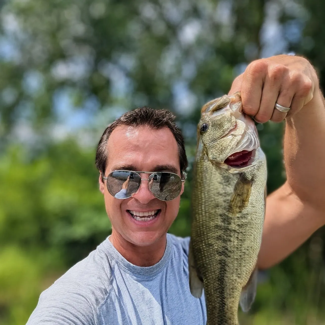 Largemouth bass caught on Fishbrain