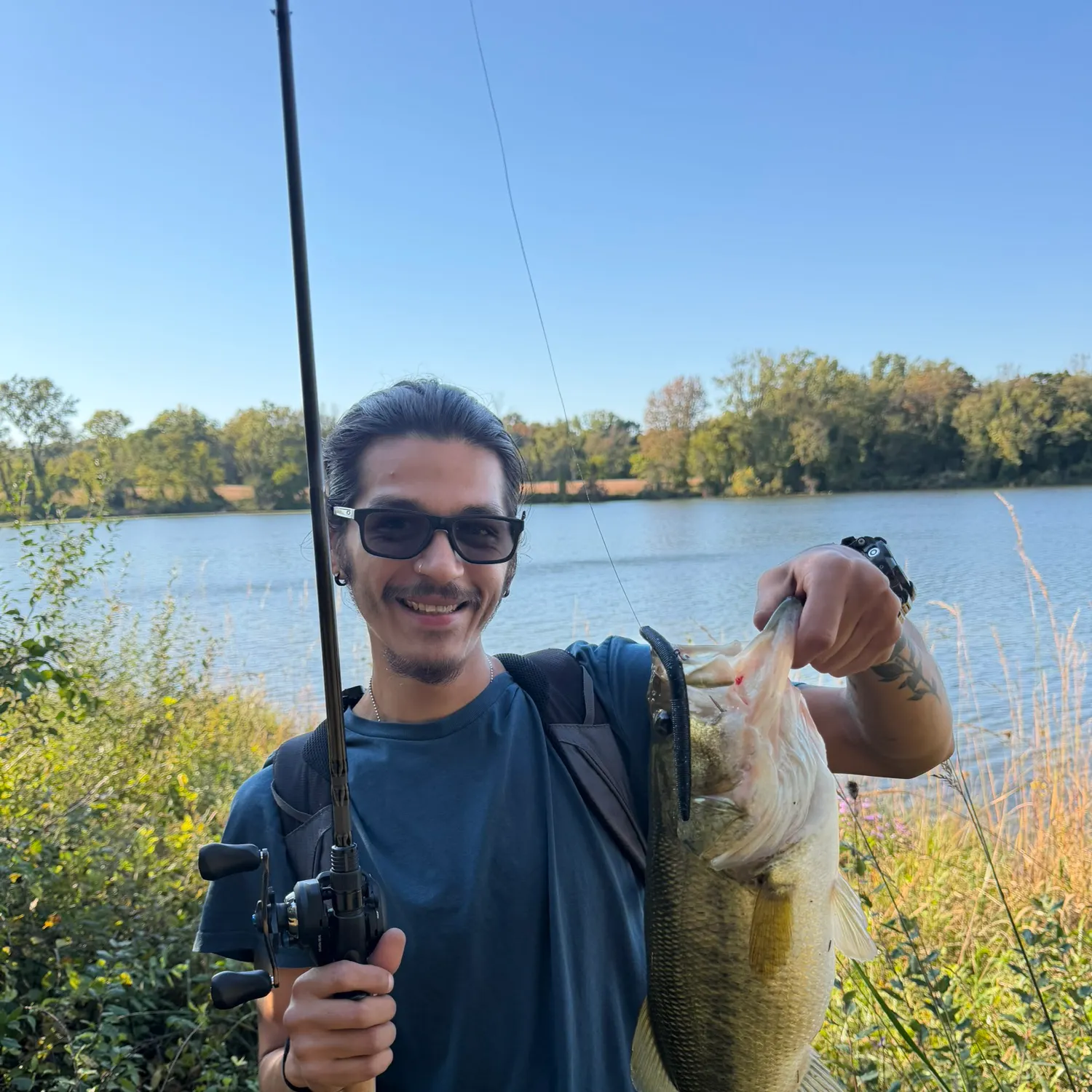 Largemouth bass caught on Fishbrain
