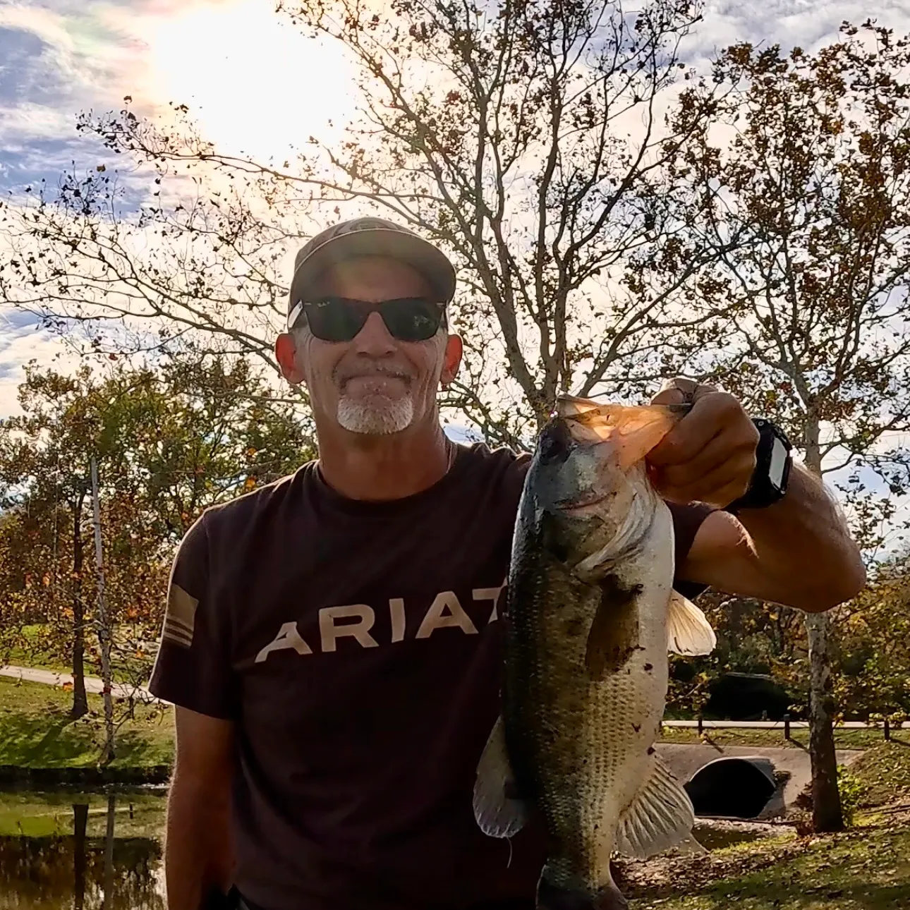 Largemouth bass caught on Fishbrain