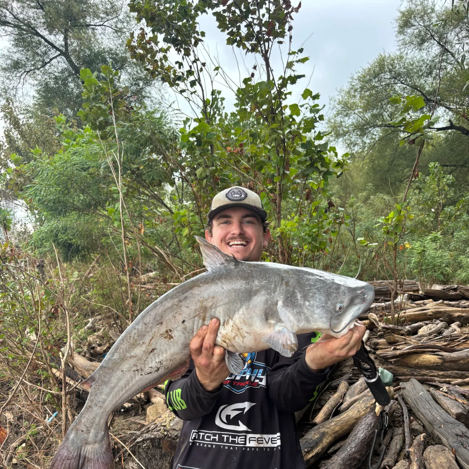 Blue catfish caught on Fishbrain