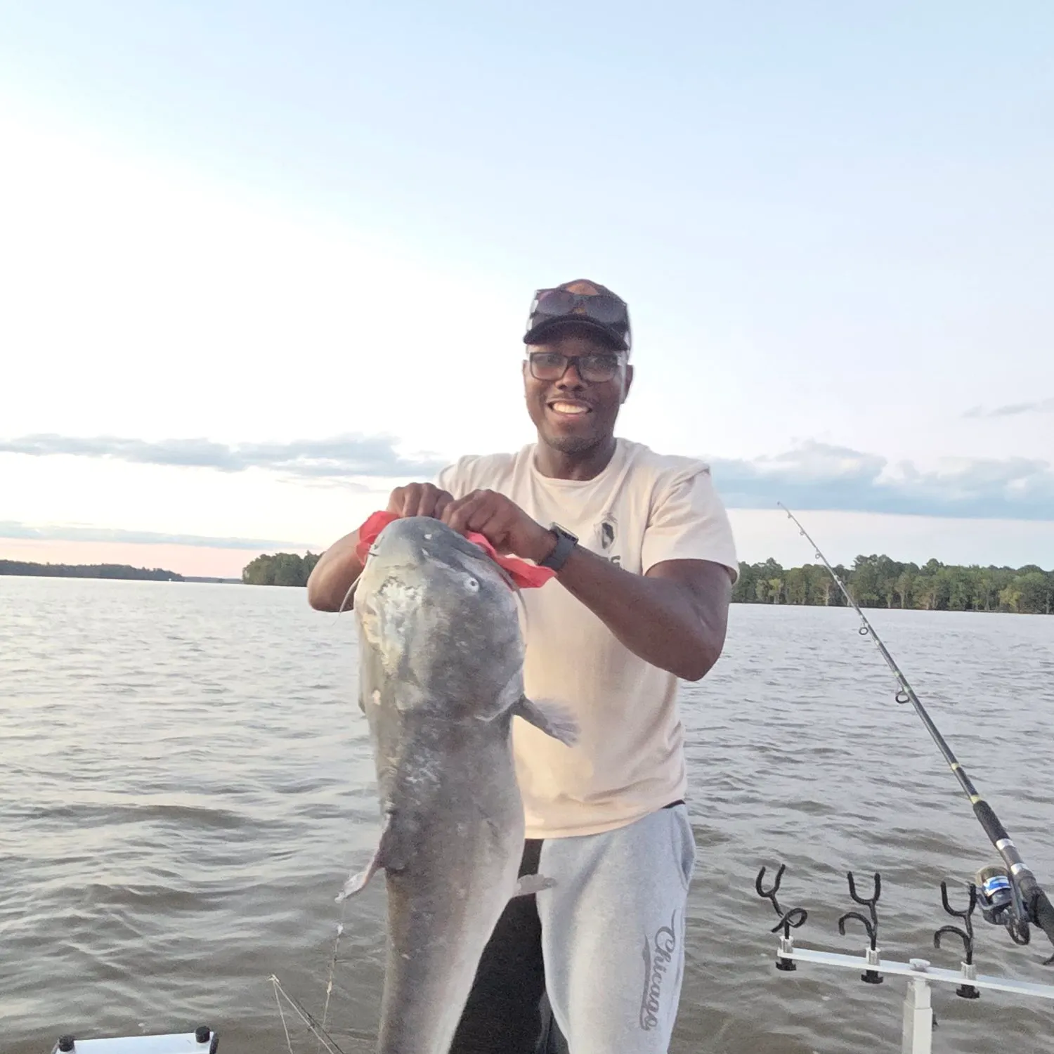 Blue catfish caught on Fishbrain