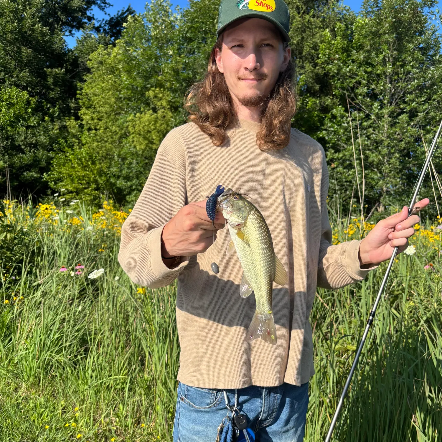 Largemouth bass caught on Fishbrain