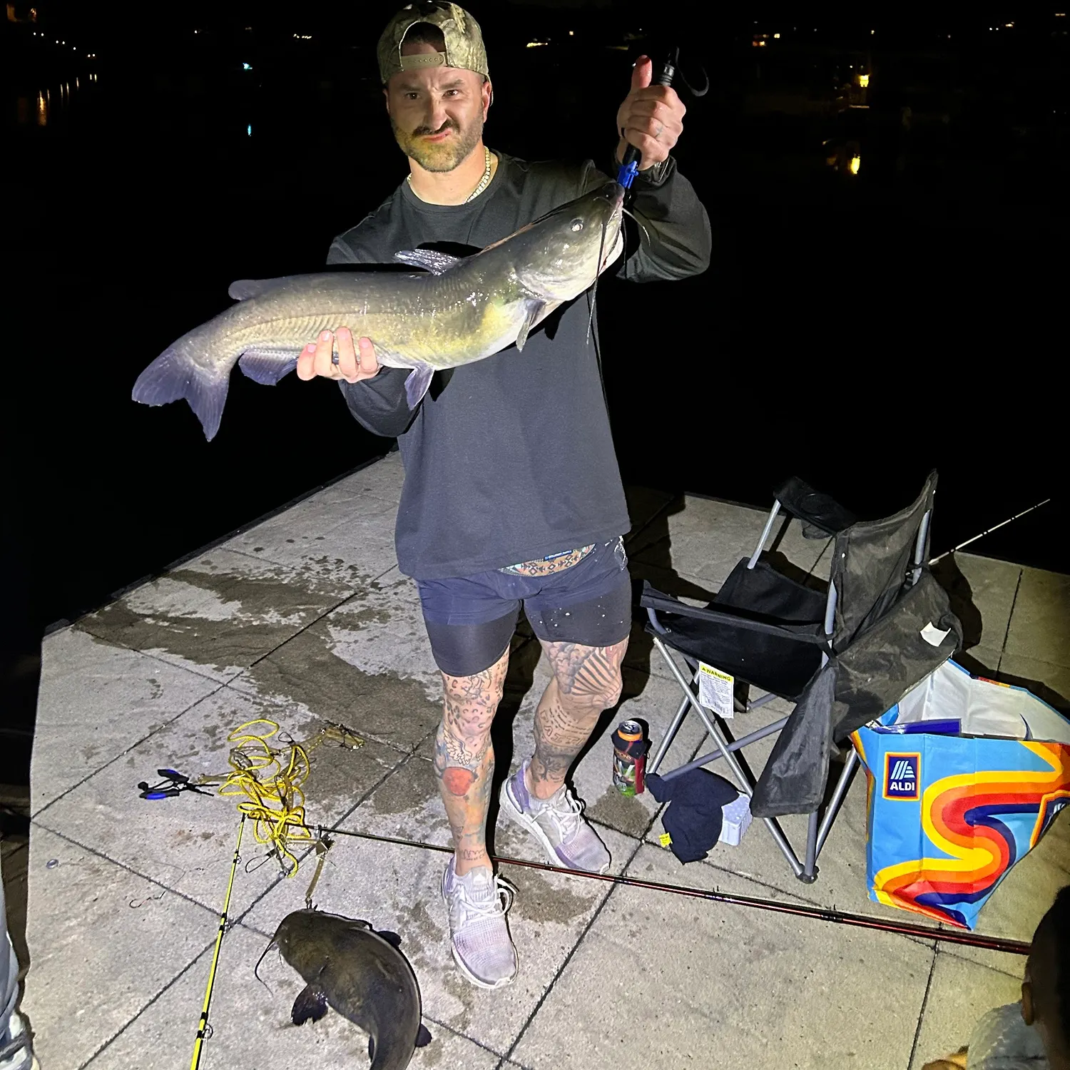 Blue catfish caught on Fishbrain