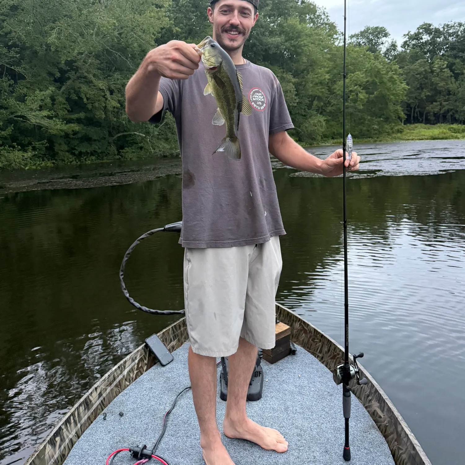 Largemouth bass caught on Fishbrain