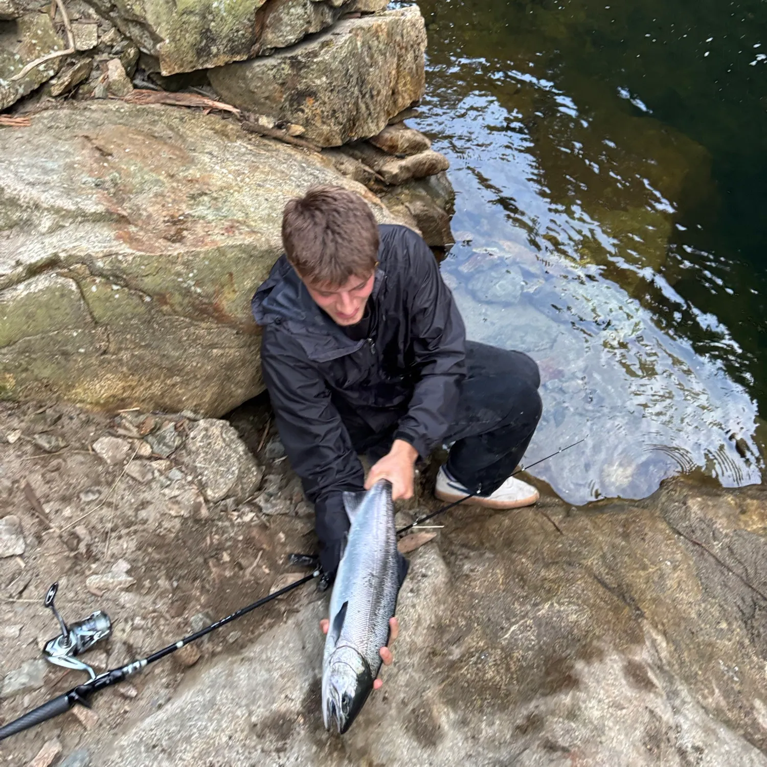 Coho salmon caught on Fishbrain