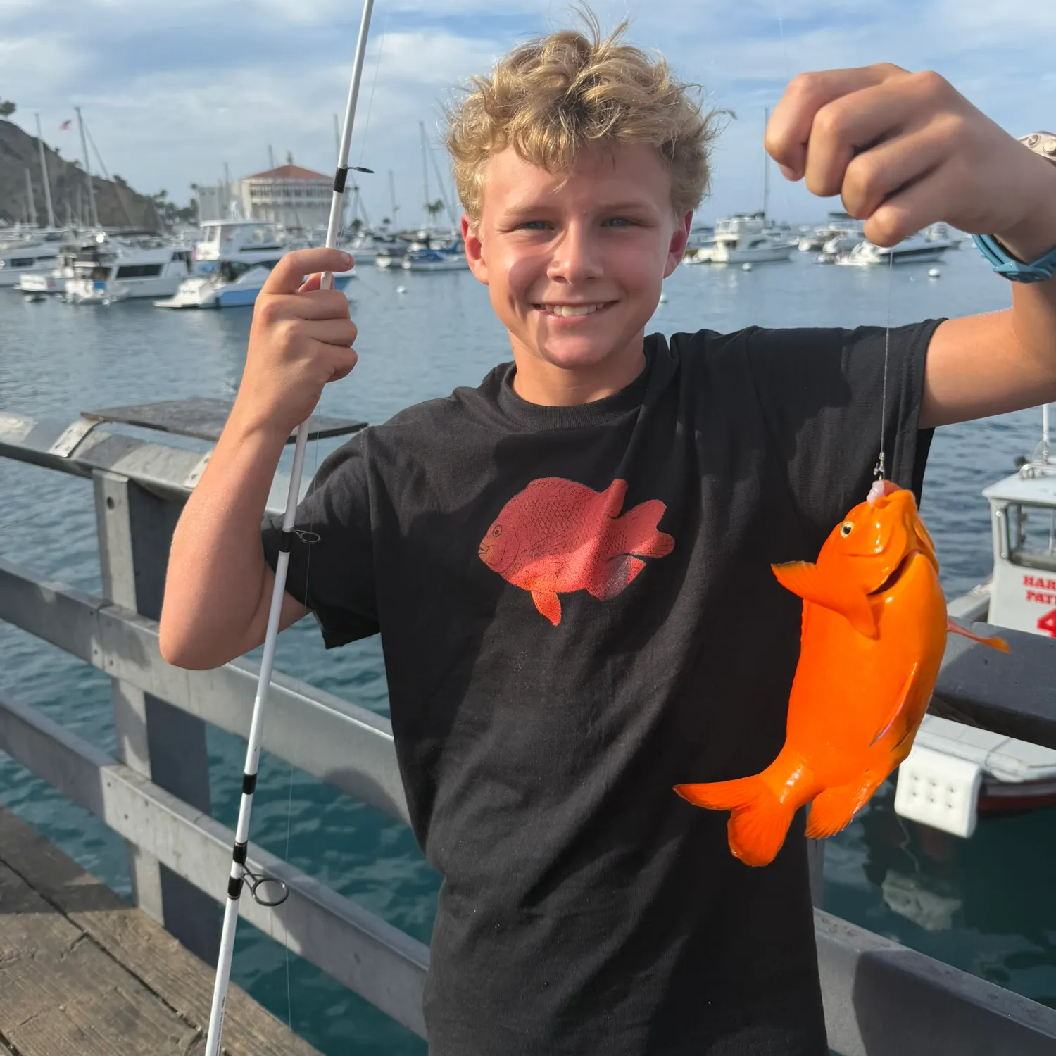 Garibaldi damselfish caught on Fishbrain
