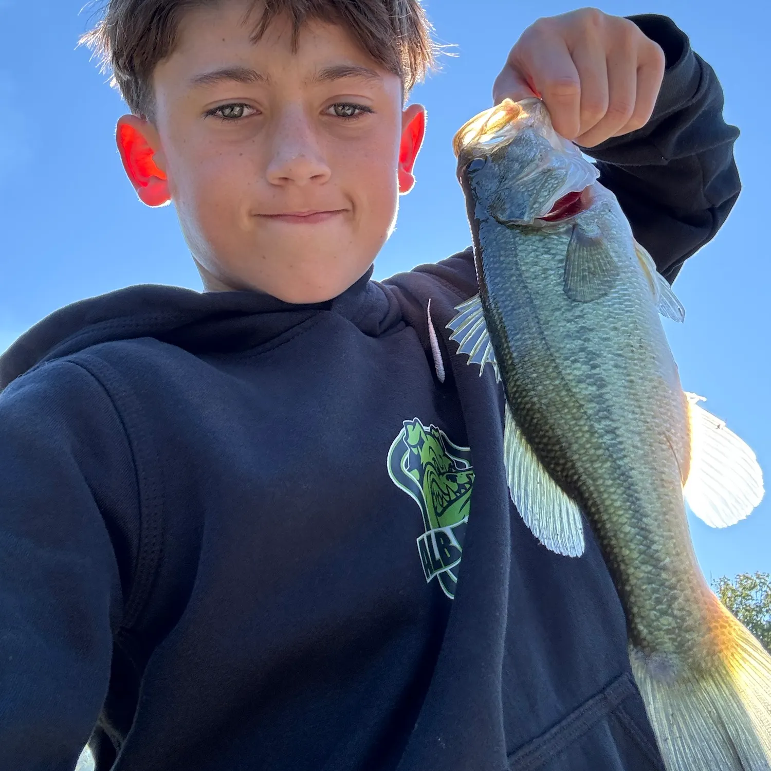 Largemouth bass caught on Fishbrain