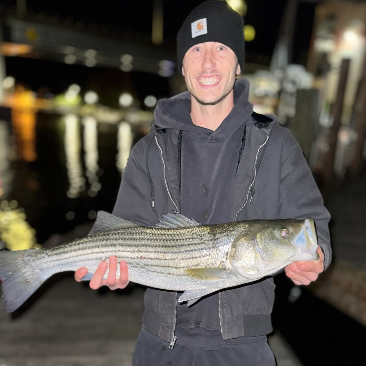 Striped bass caught on Fishbrain