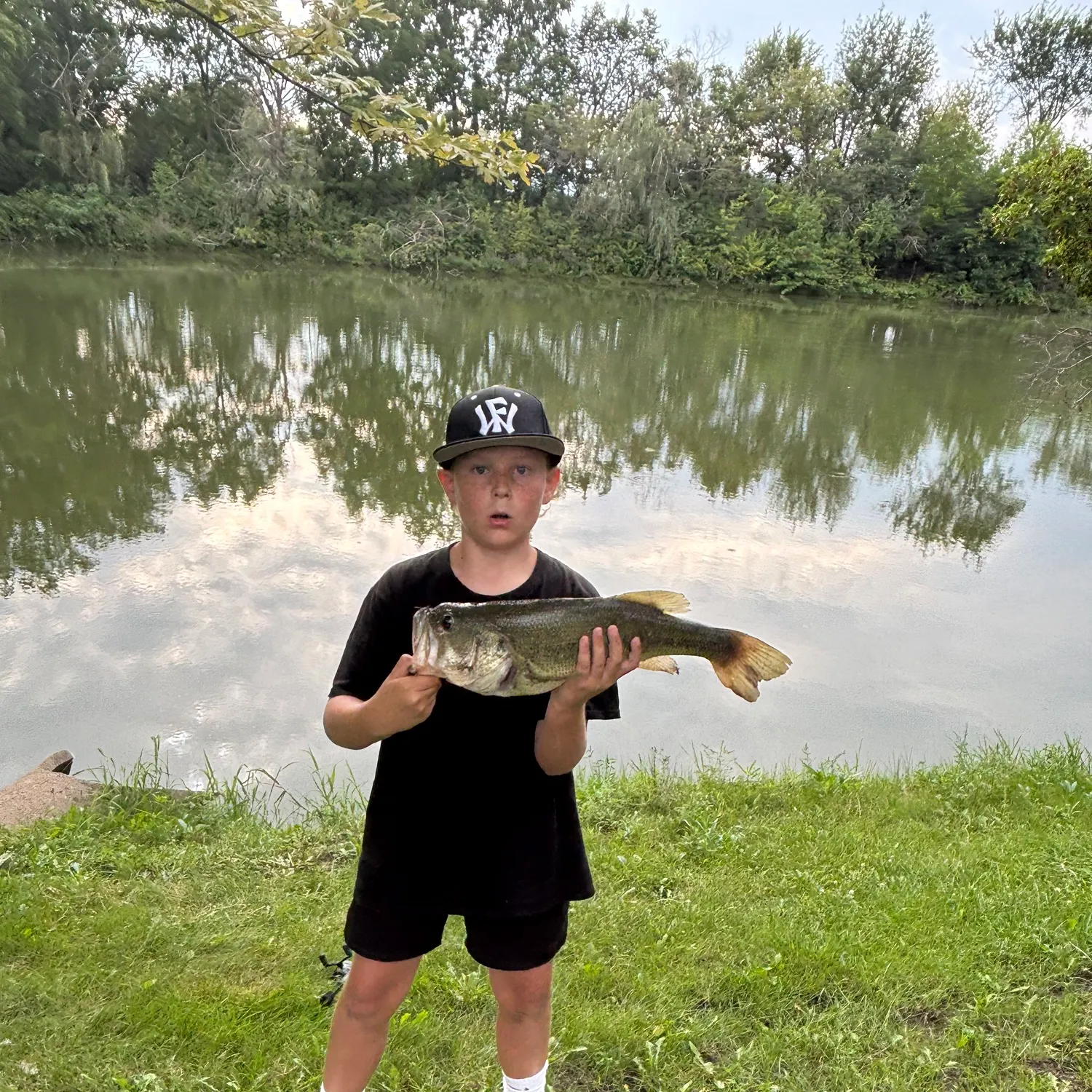 Largemouth bass caught on Fishbrain