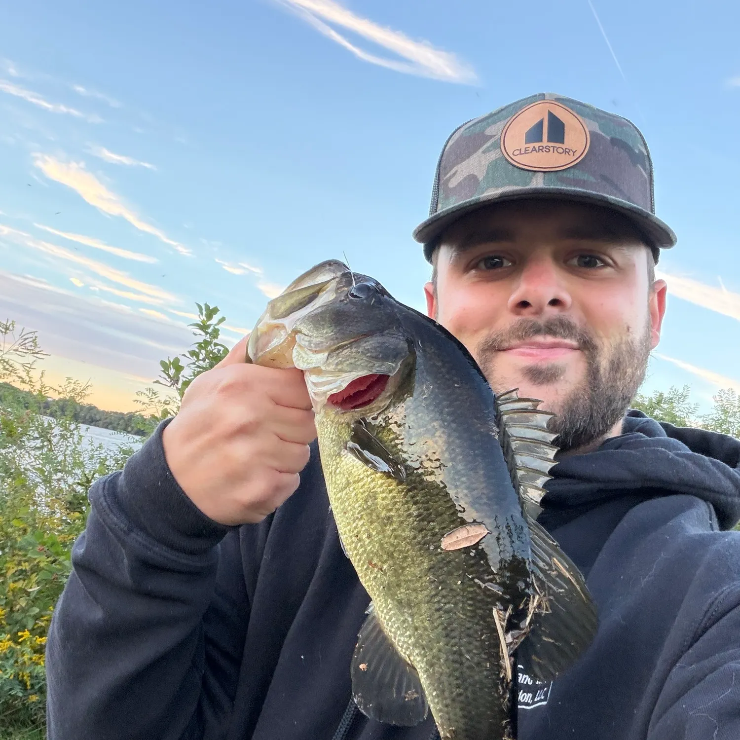 Largemouth bass caught on Fishbrain