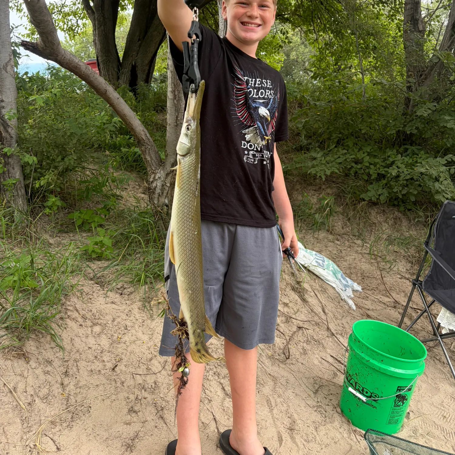 Shortnose gar caught on Fishbrain