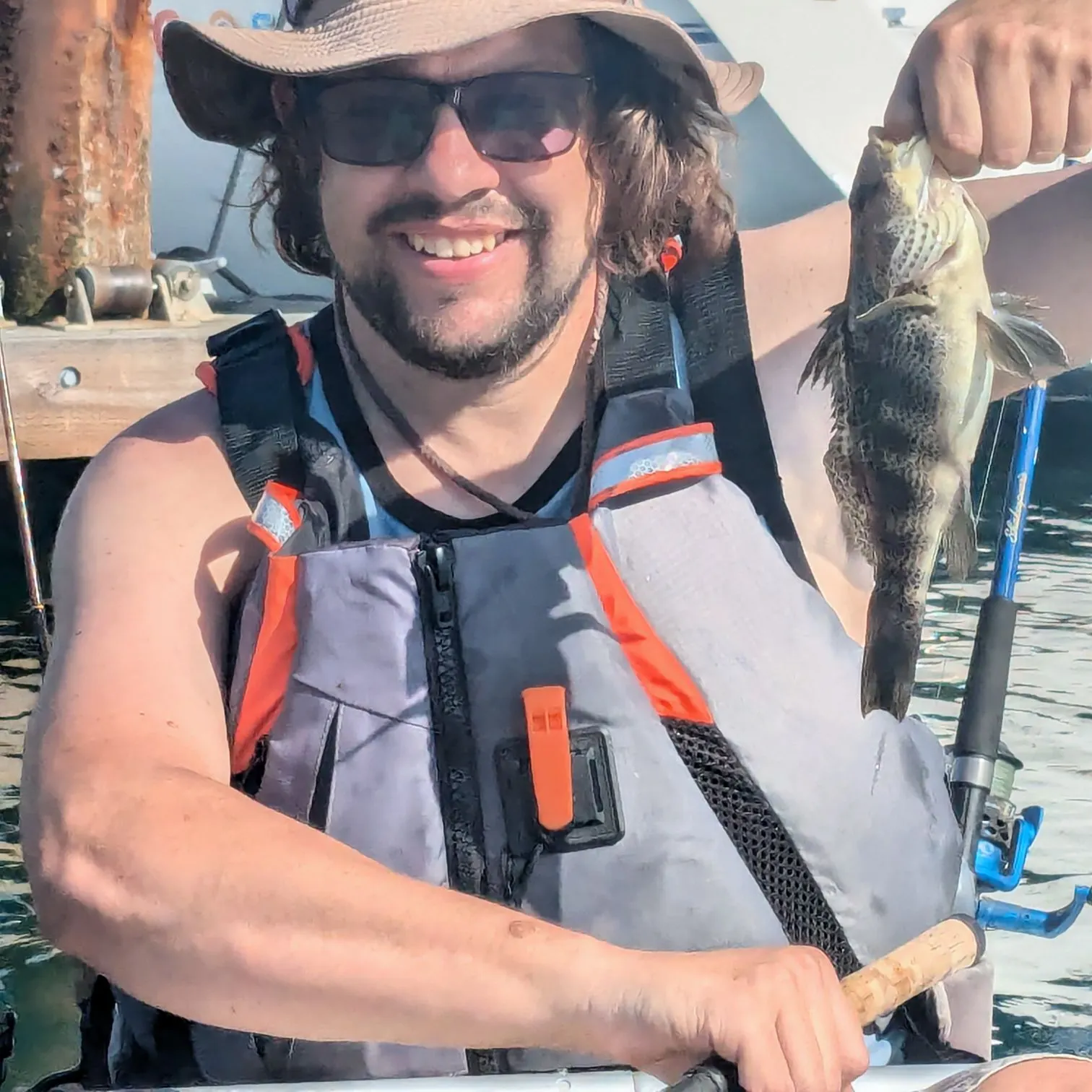 Spotted sand bass caught on Fishbrain
