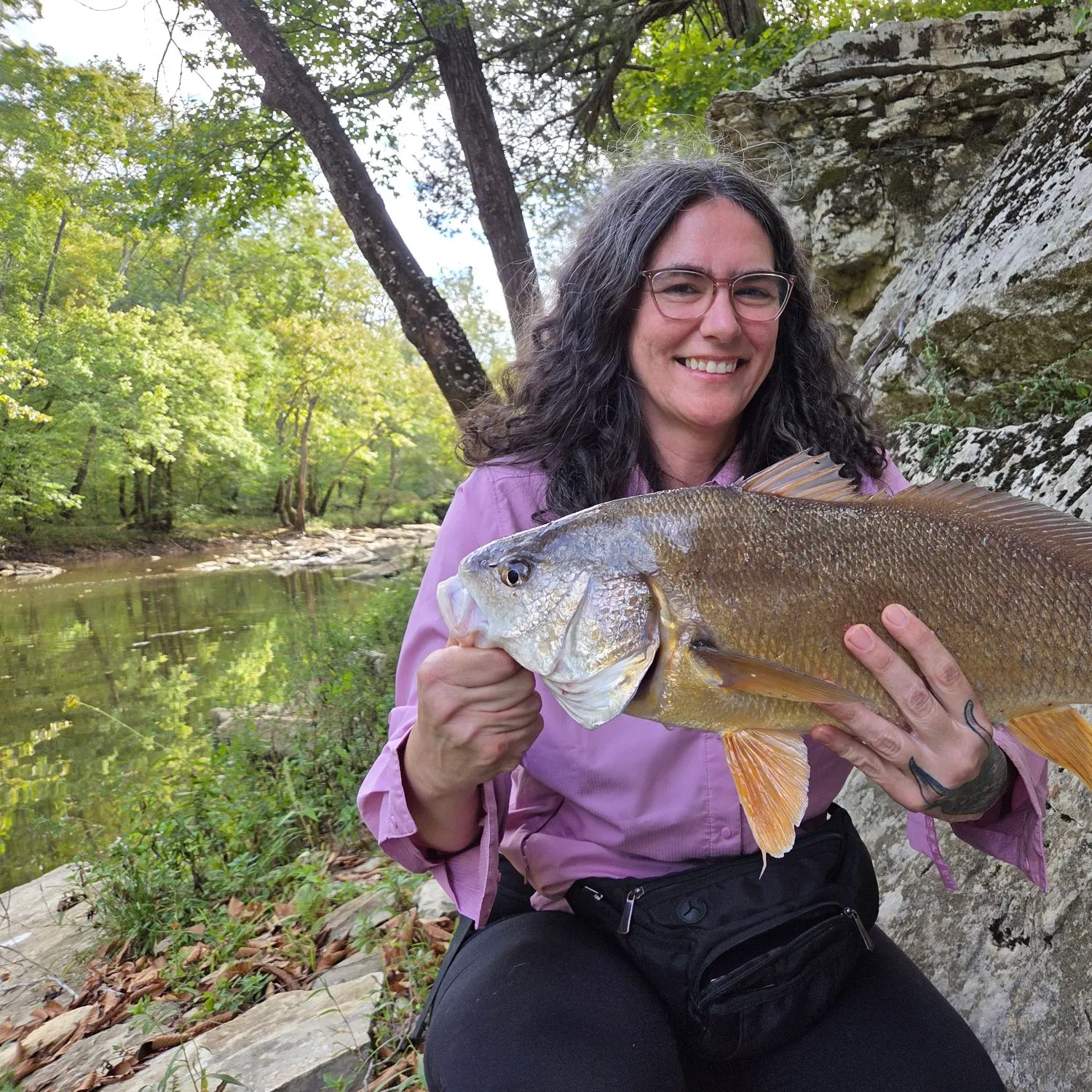 Freshwater drum caught on Fishbrain