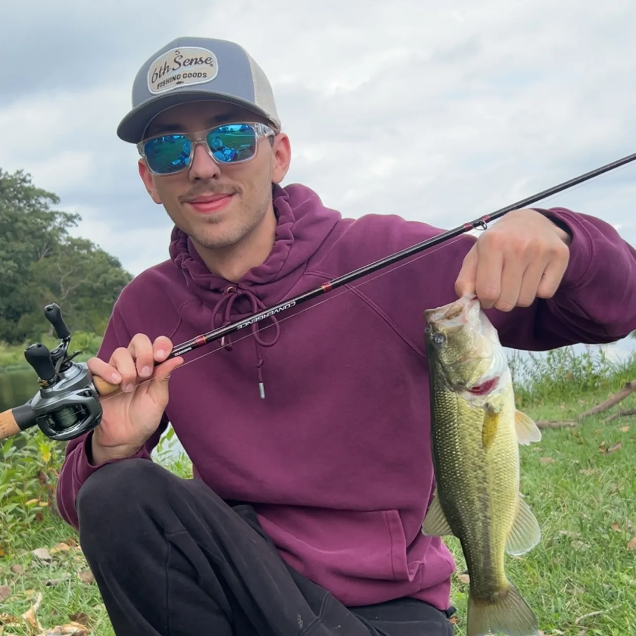 Largemouth bass caught on Fishbrain