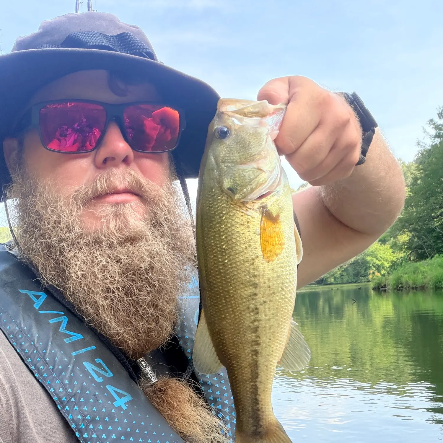 Largemouth bass caught on Fishbrain