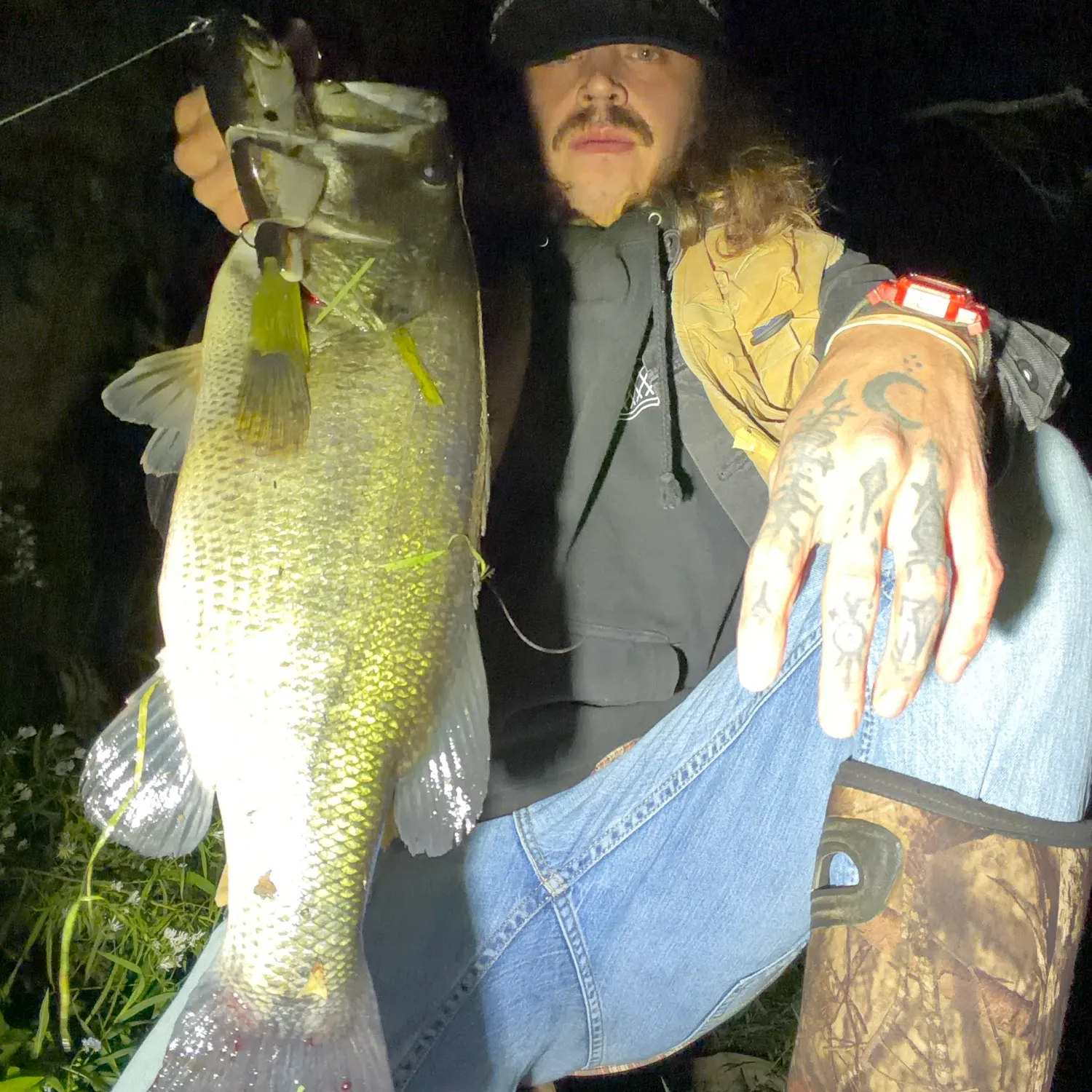 Largemouth bass caught on Fishbrain