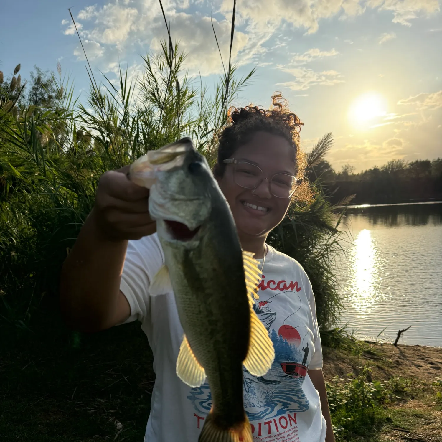 Largemouth bass caught on Fishbrain
