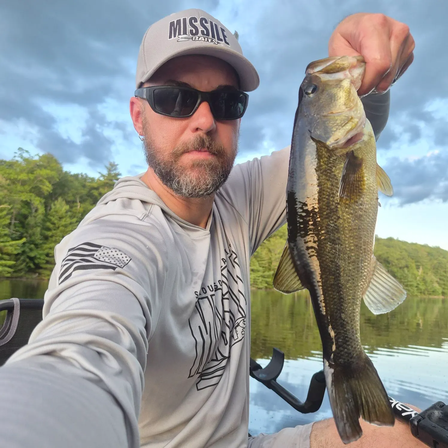 Largemouth bass caught on Fishbrain