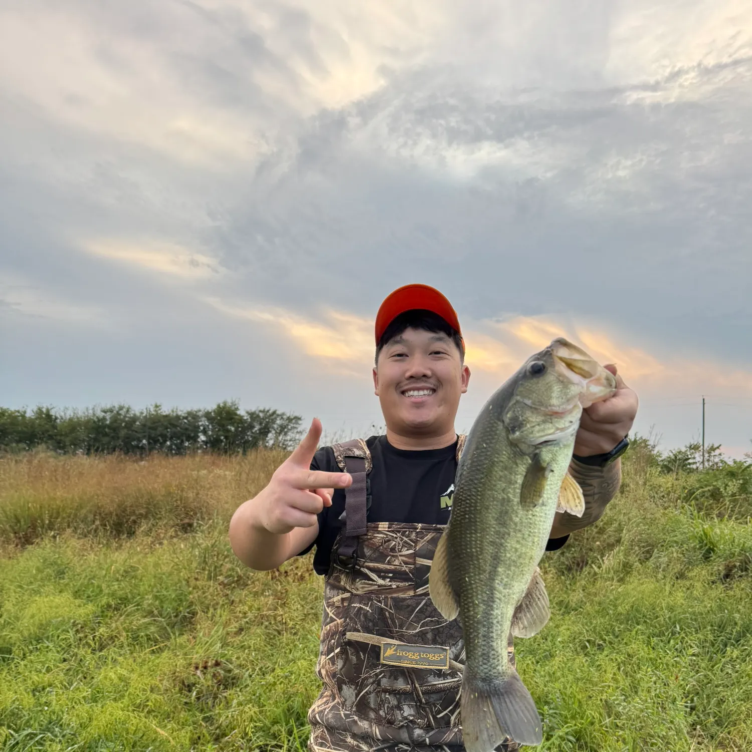 Largemouth bass caught on Fishbrain
