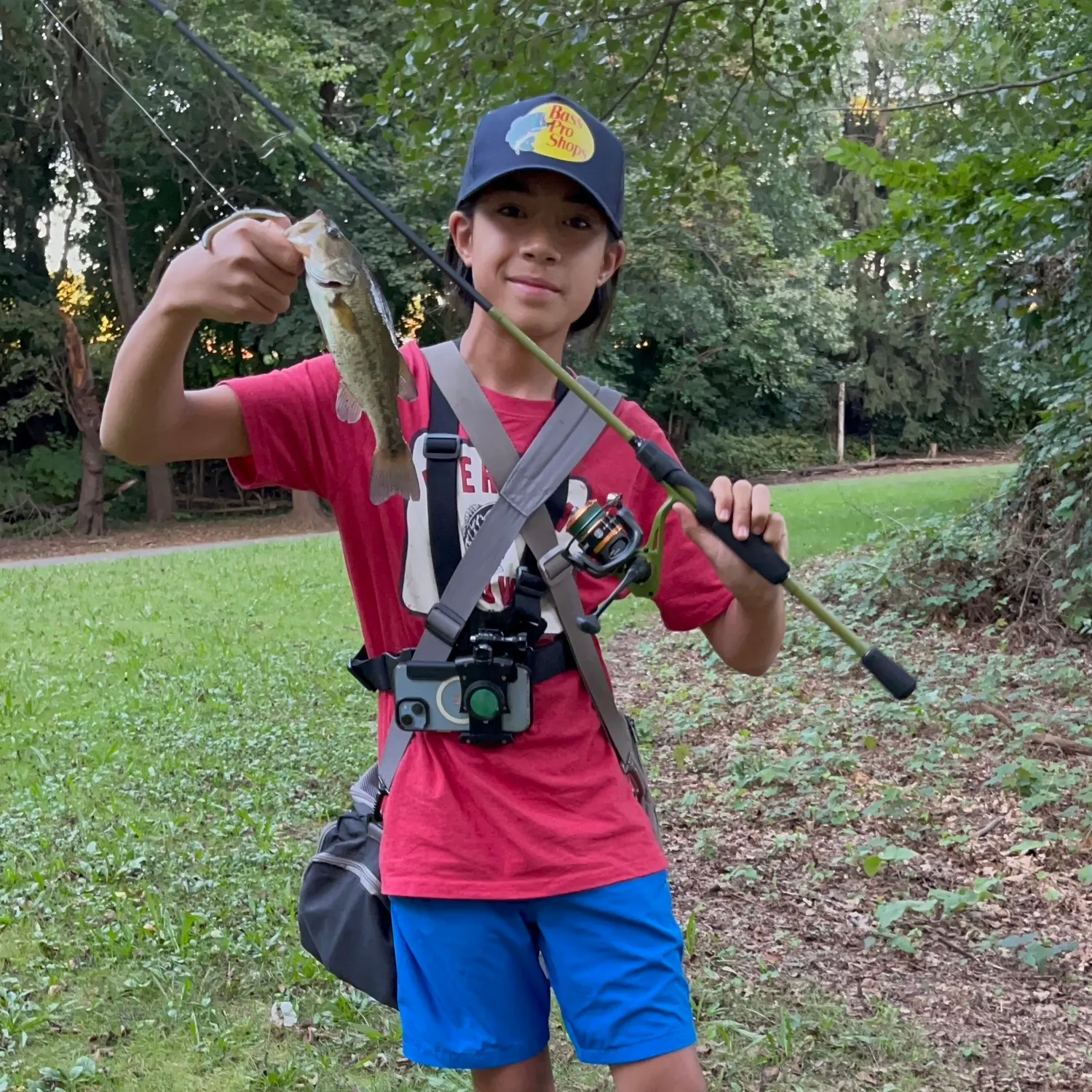 Largemouth bass caught on Fishbrain