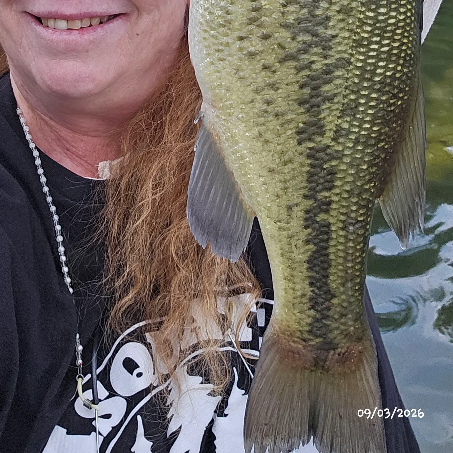 Largemouth bass caught on Fishbrain