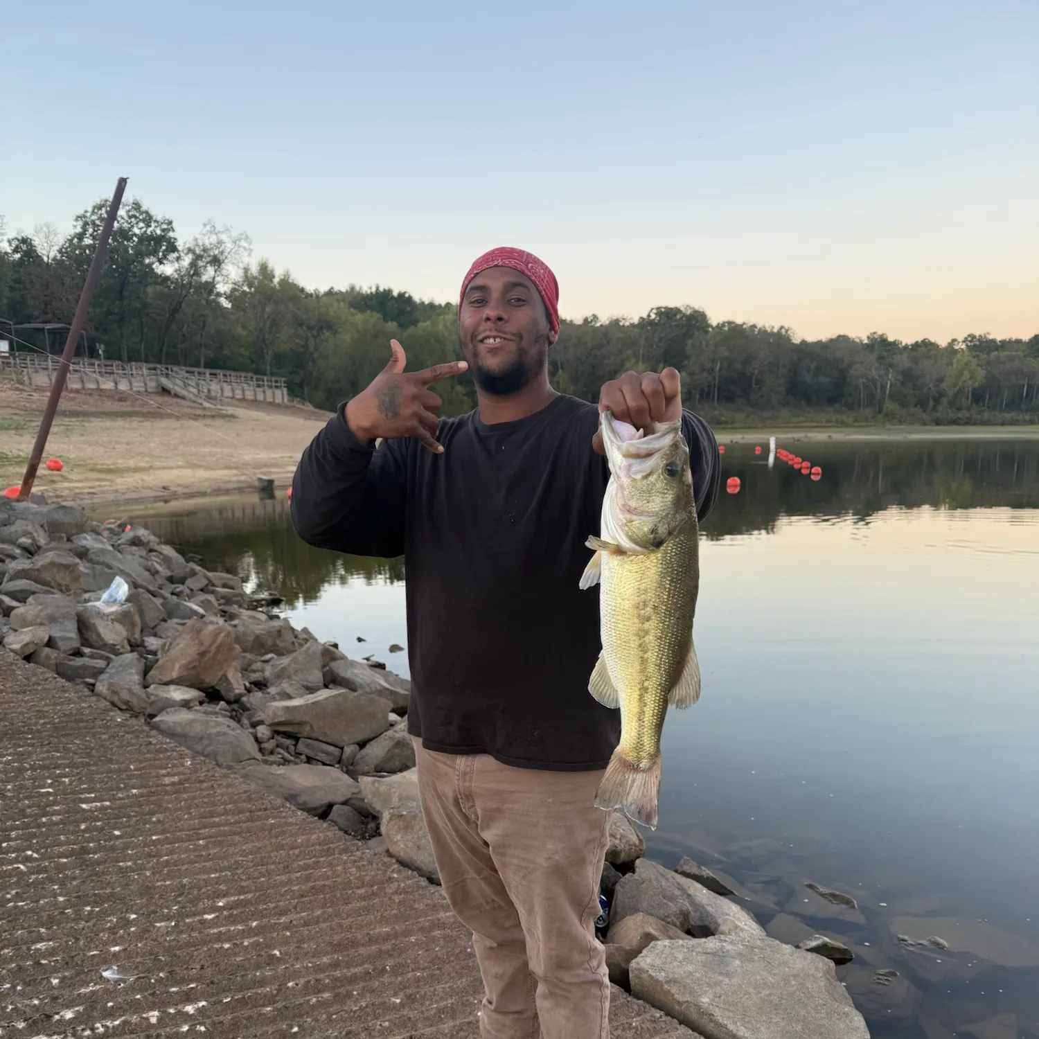 Largemouth bass caught on Fishbrain