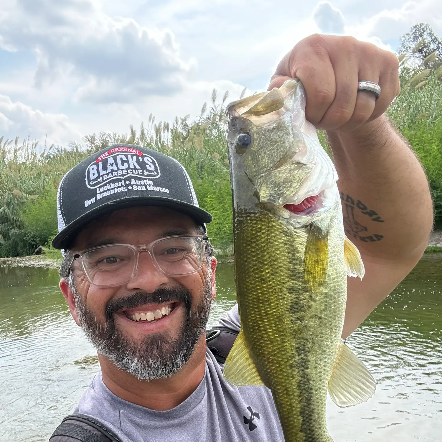 Largemouth bass caught on Fishbrain