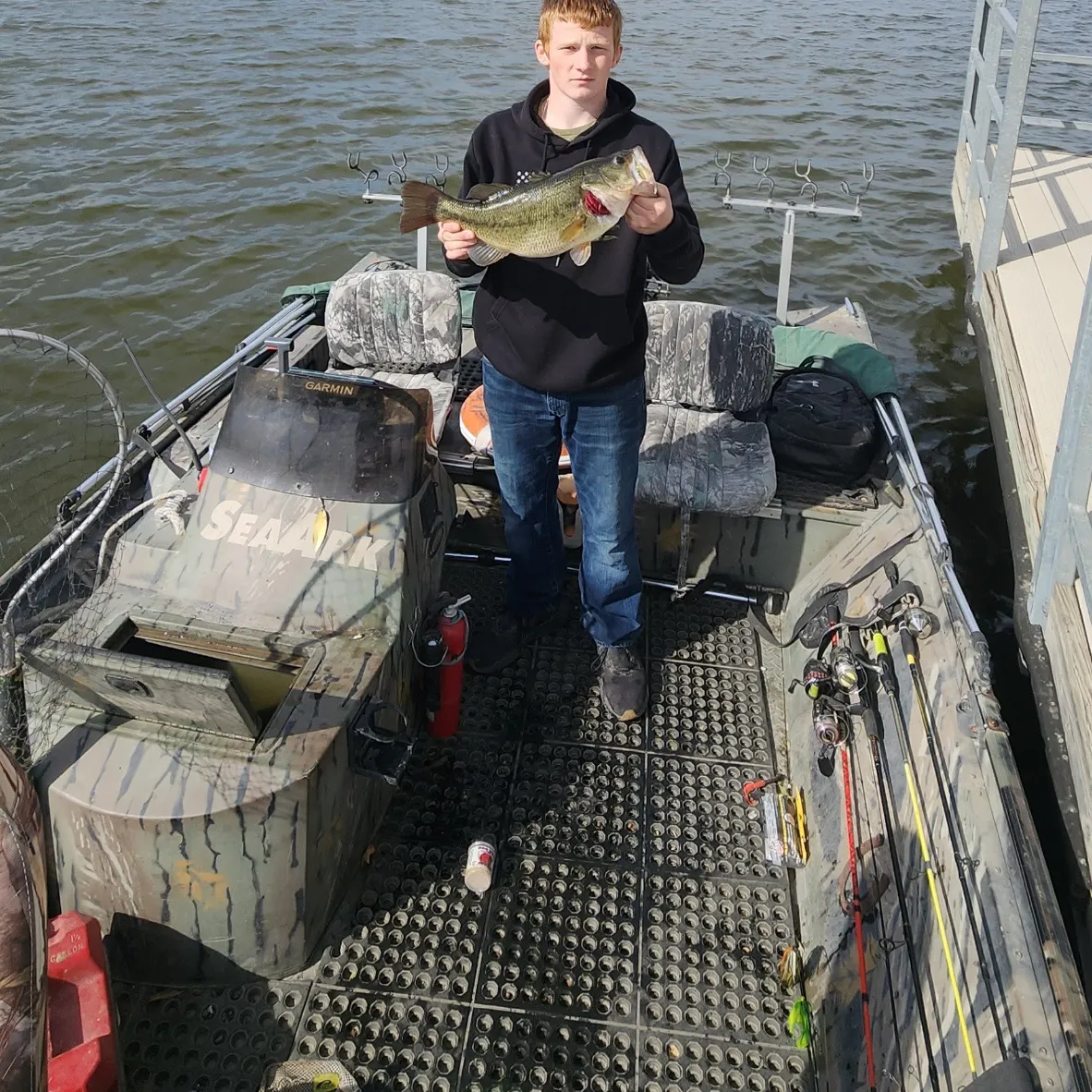 Largemouth bass caught on Fishbrain