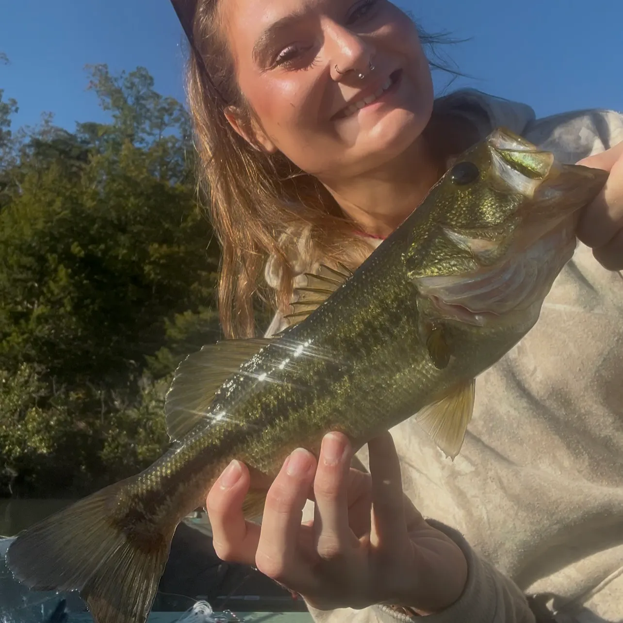 Largemouth bass caught on Fishbrain