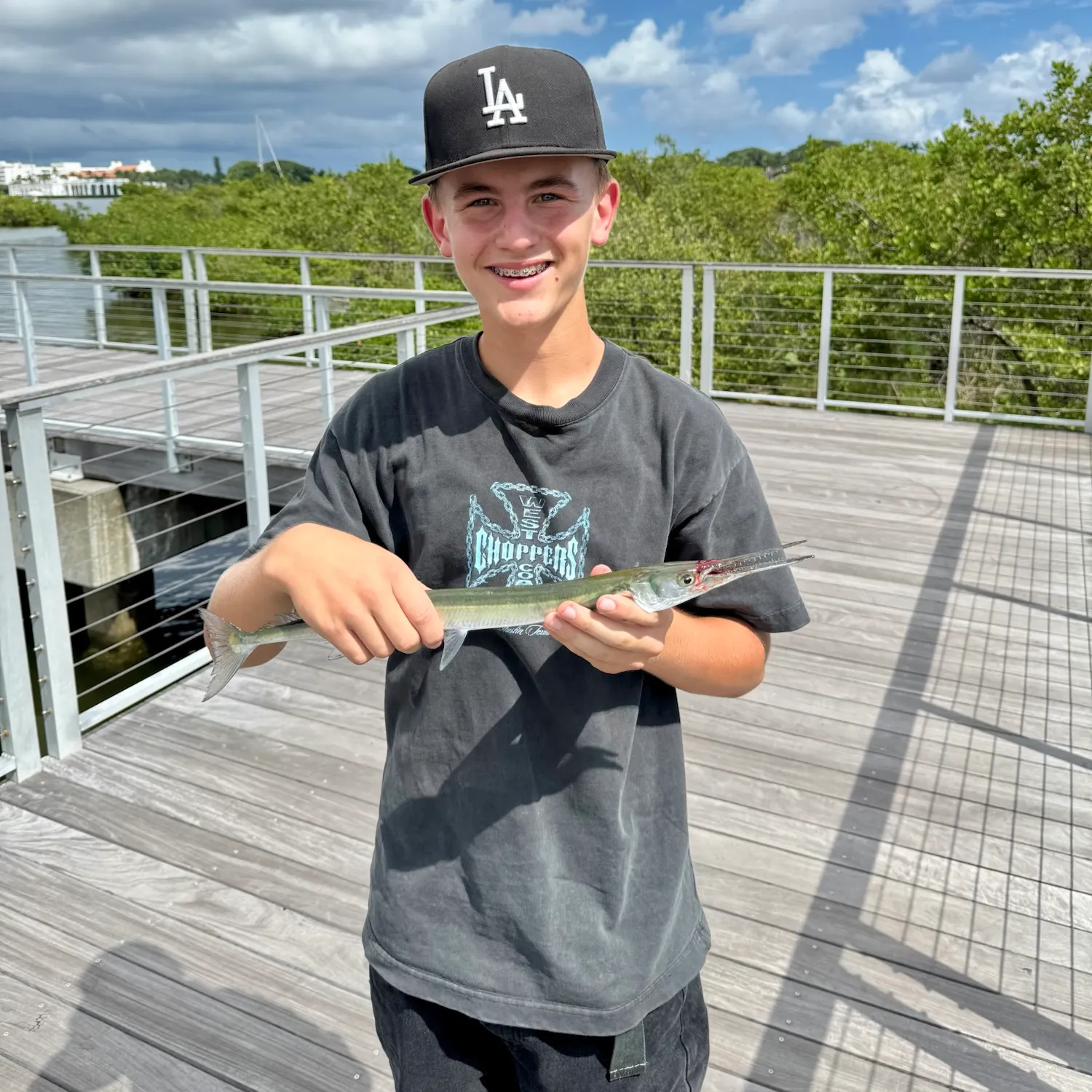 Flat needlefish caught on Fishbrain