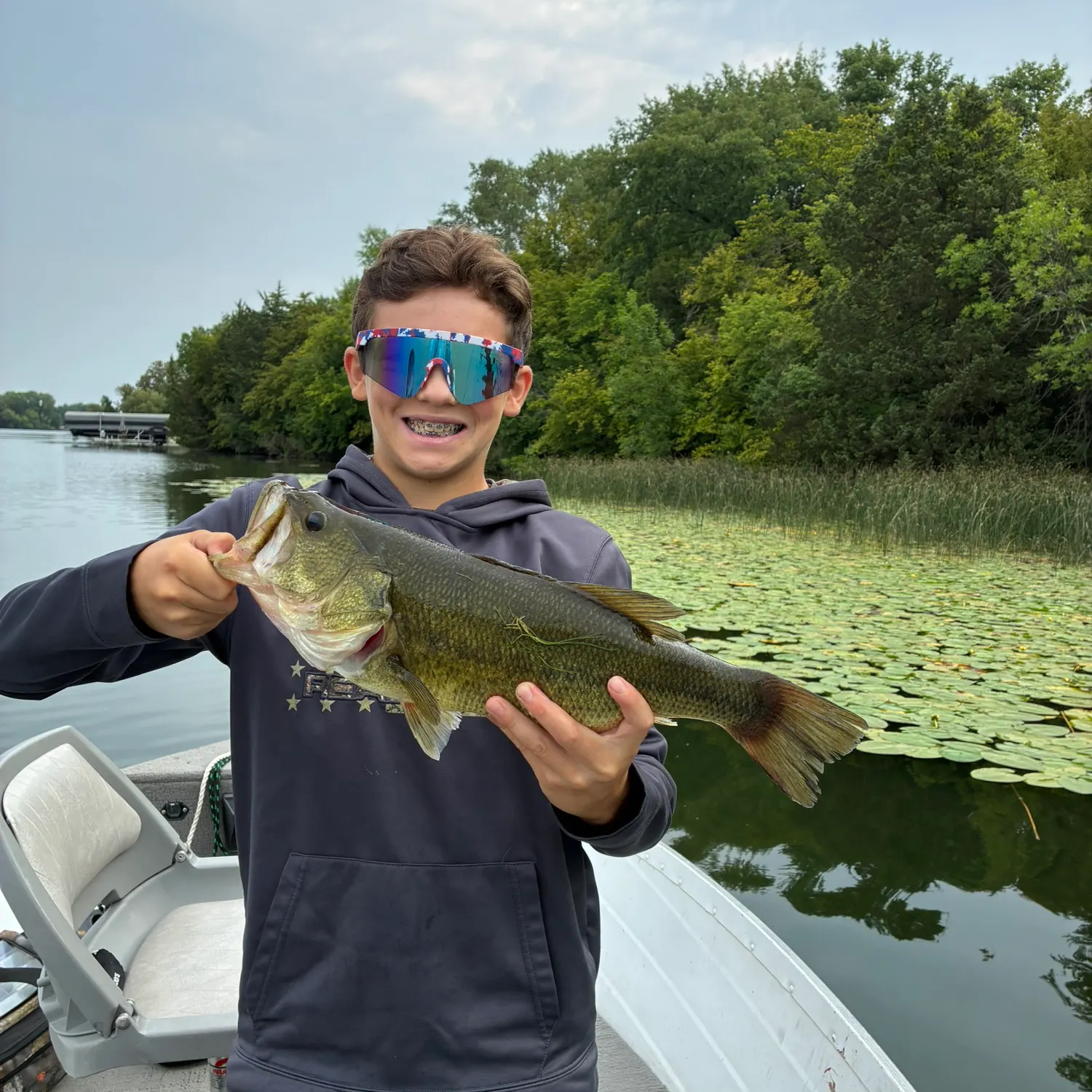 Largemouth bass caught on Fishbrain