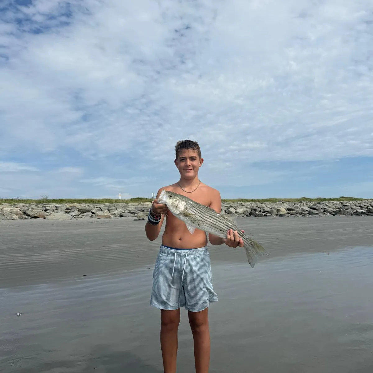 Striped bass caught on Fishbrain