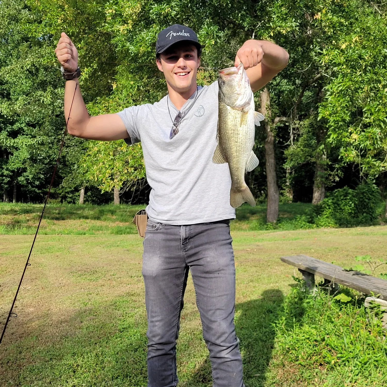 Spotted bass caught on Fishbrain