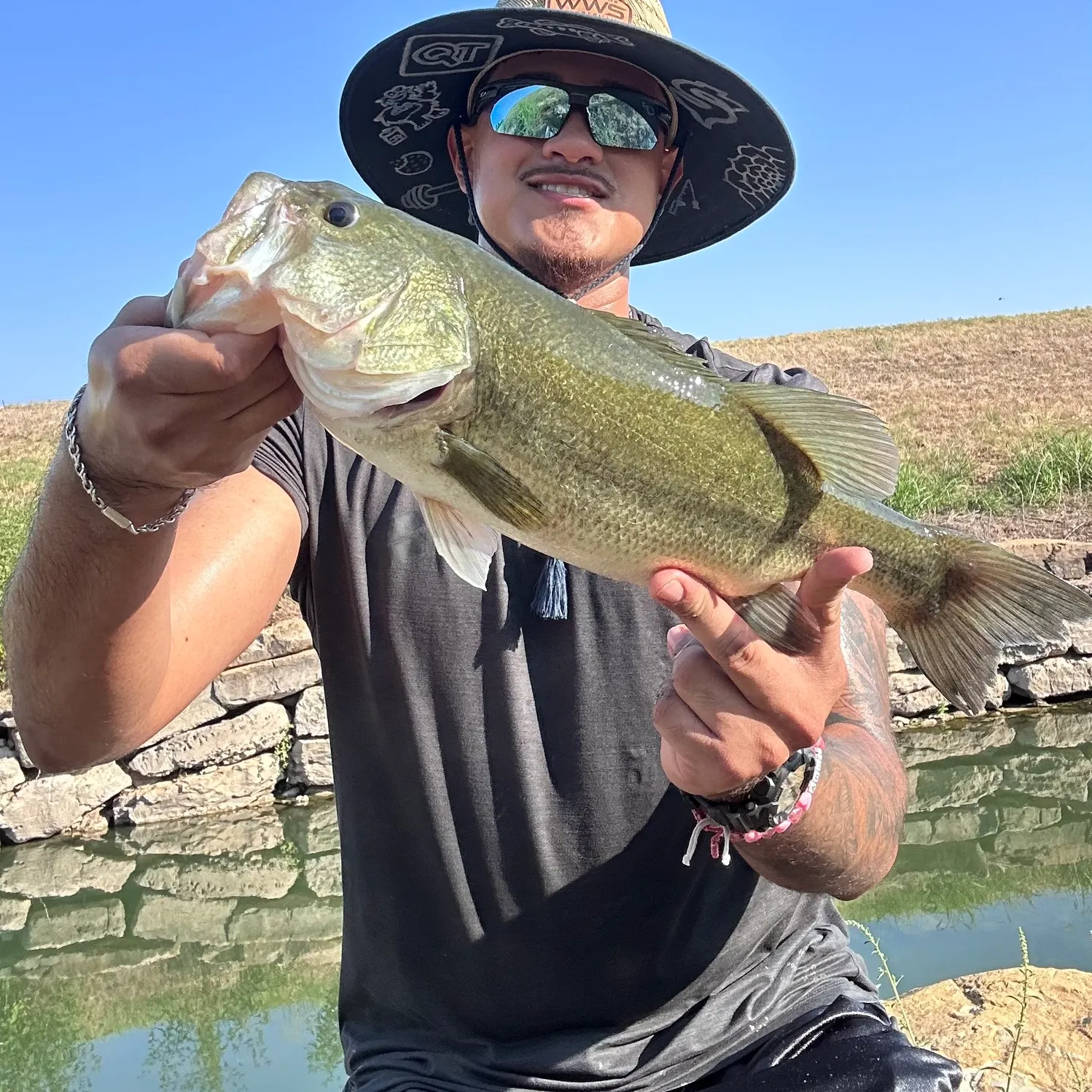 Largemouth bass caught on Fishbrain