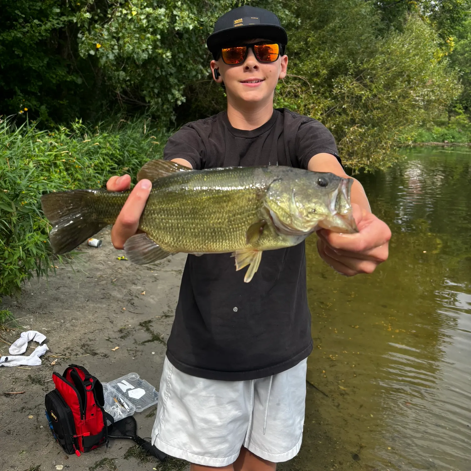 Largemouth bass caught on Fishbrain