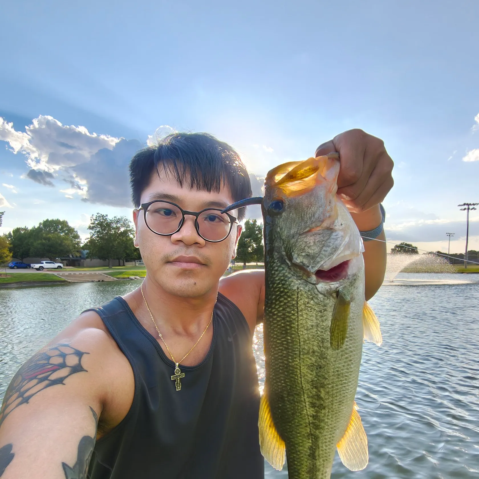 Largemouth bass caught on Fishbrain