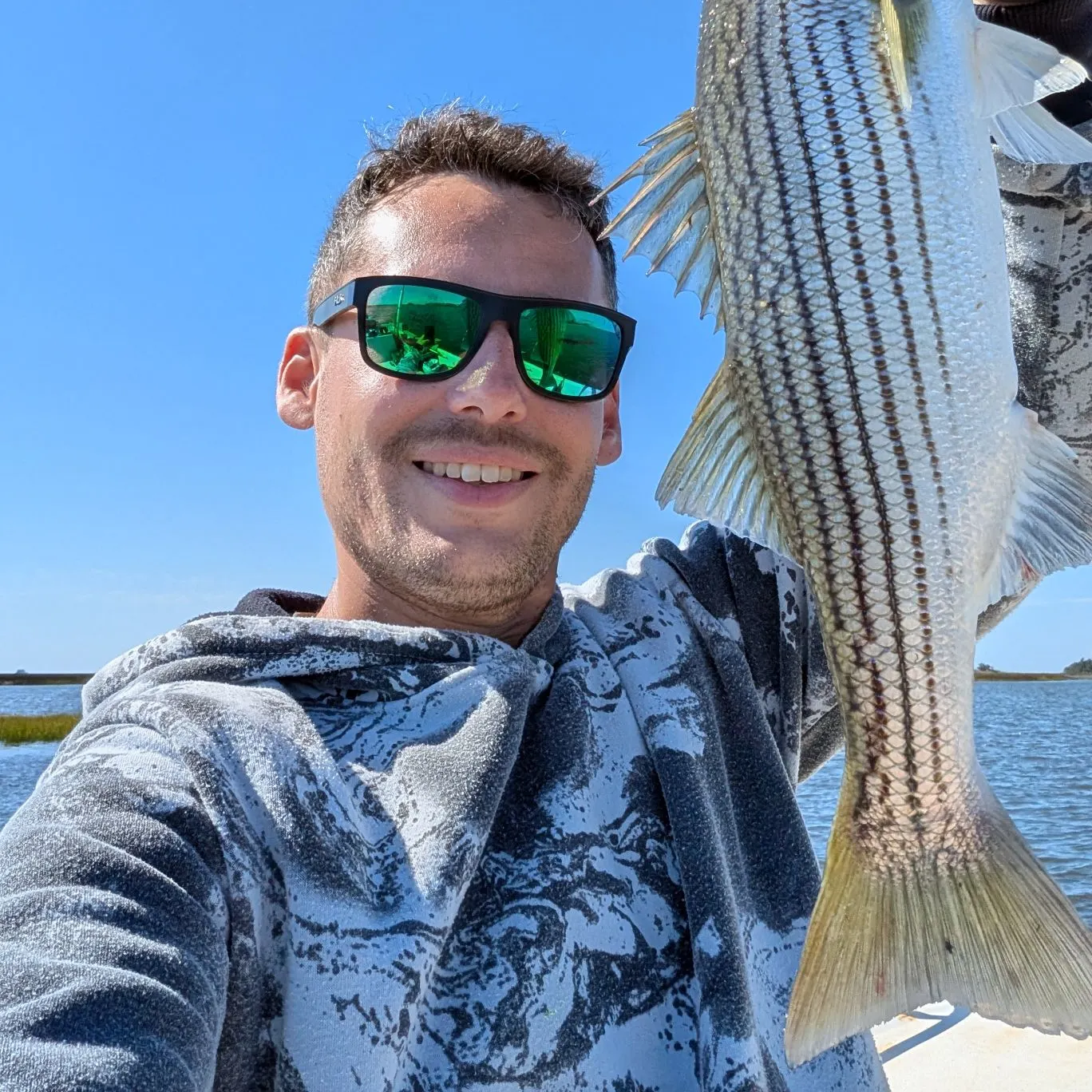 Striped bass caught on Fishbrain