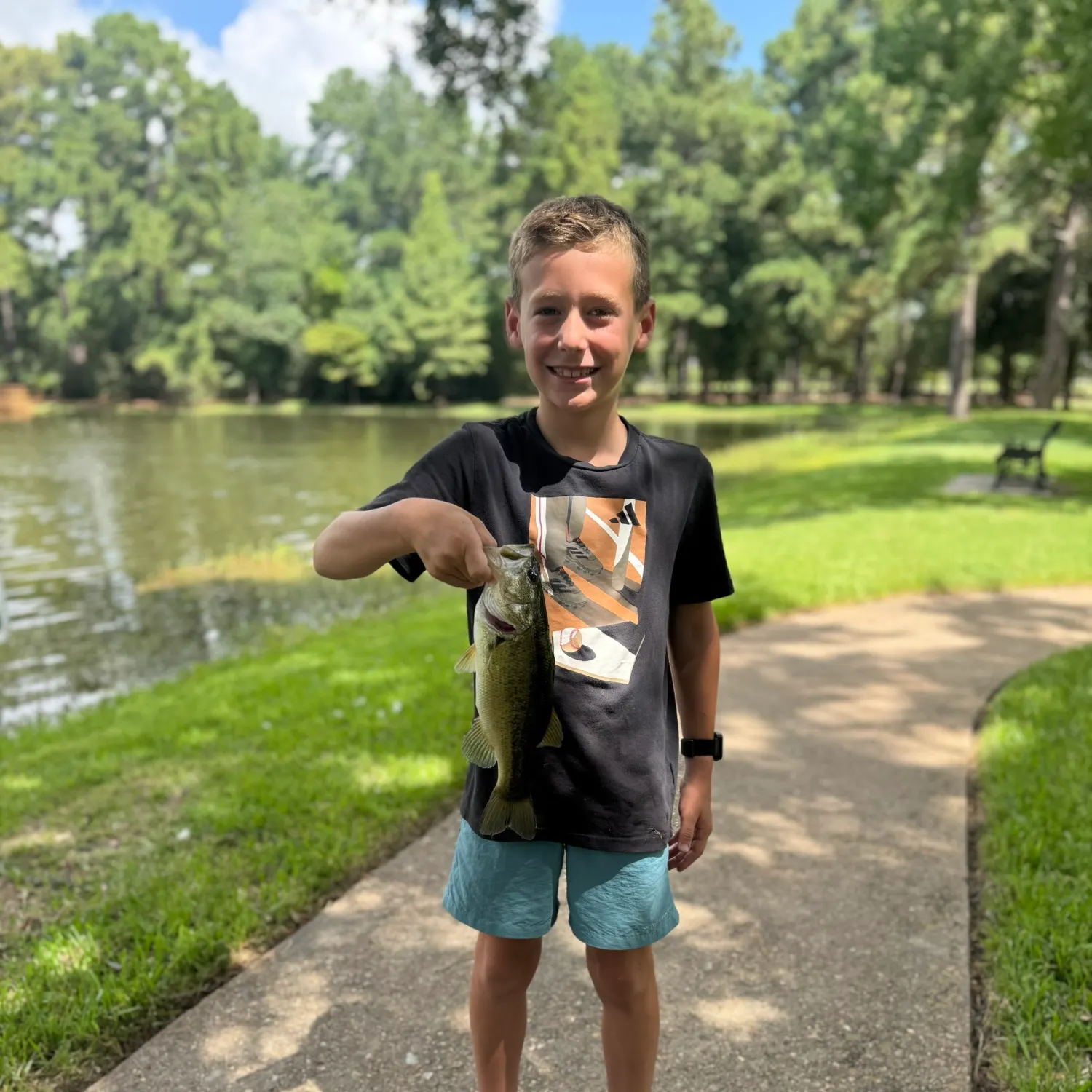 Largemouth bass caught on Fishbrain